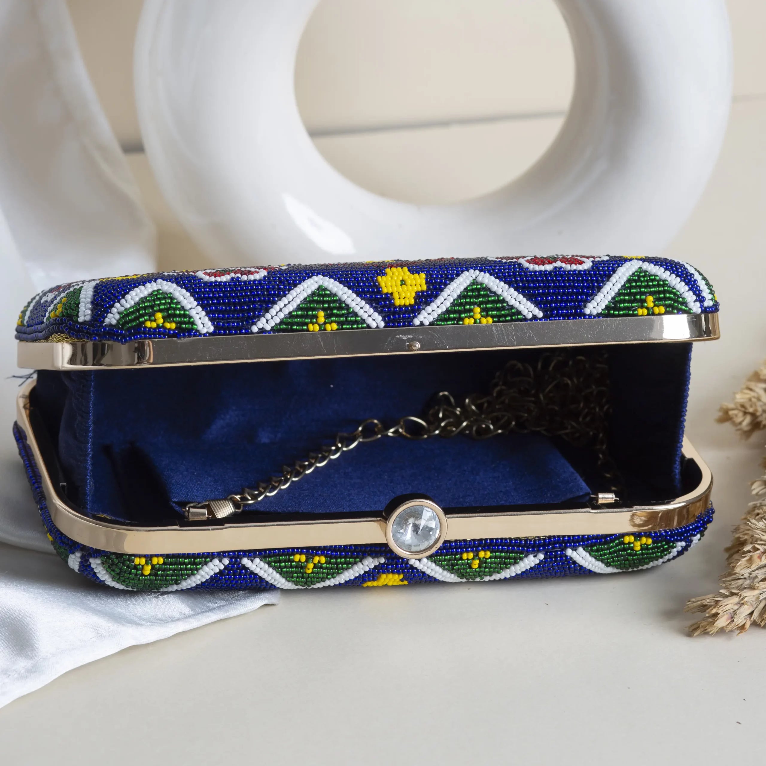 Patola Beaded Clutch