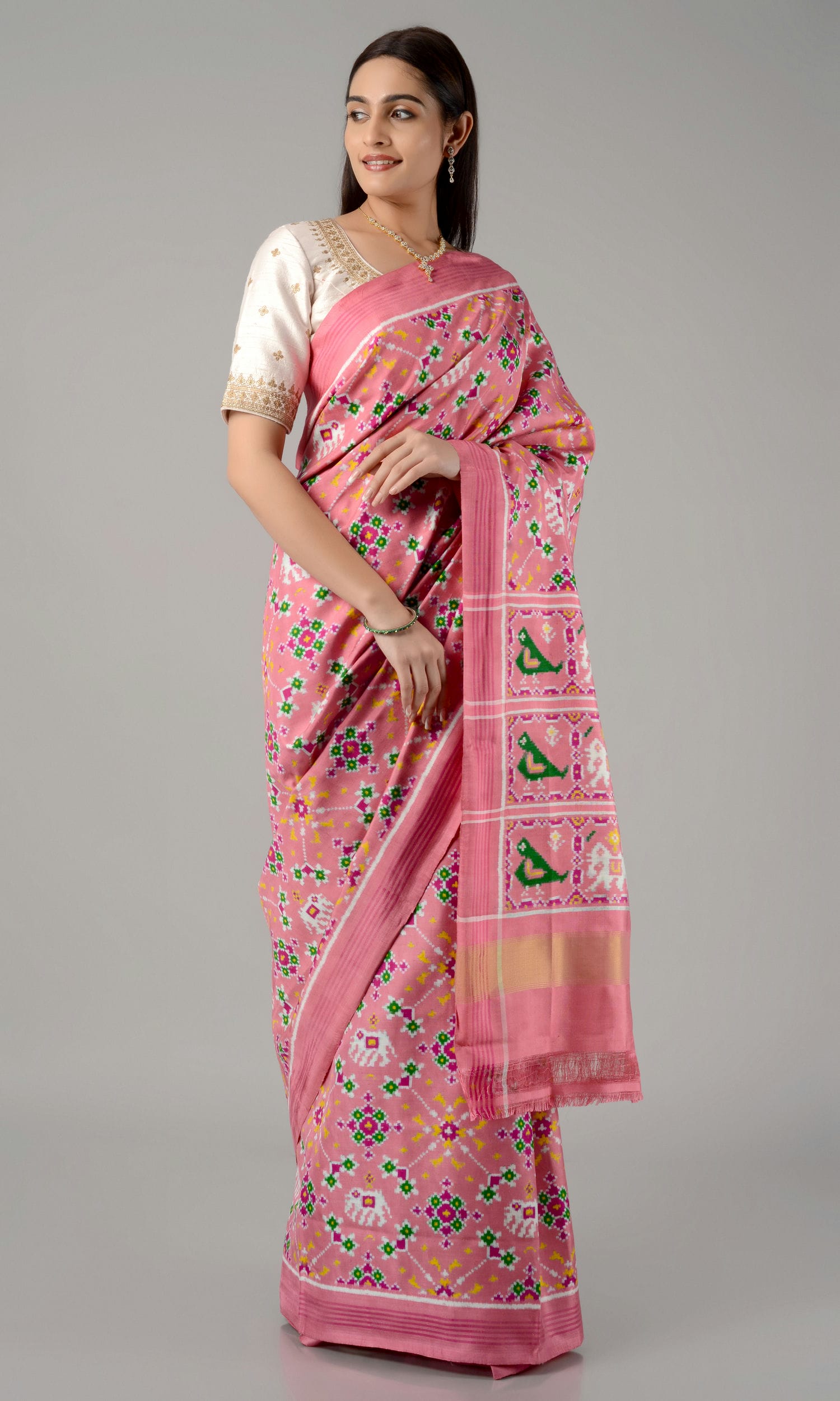 Double Ikat Patola Saree Nau Ratan