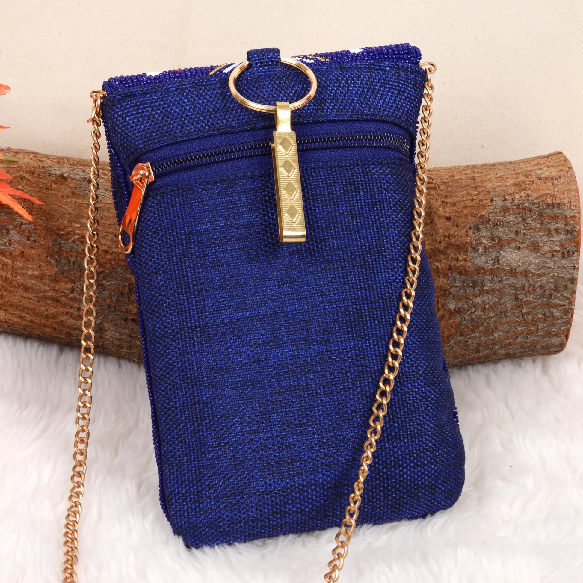 Mobile Cover Pearl Patola Beaded