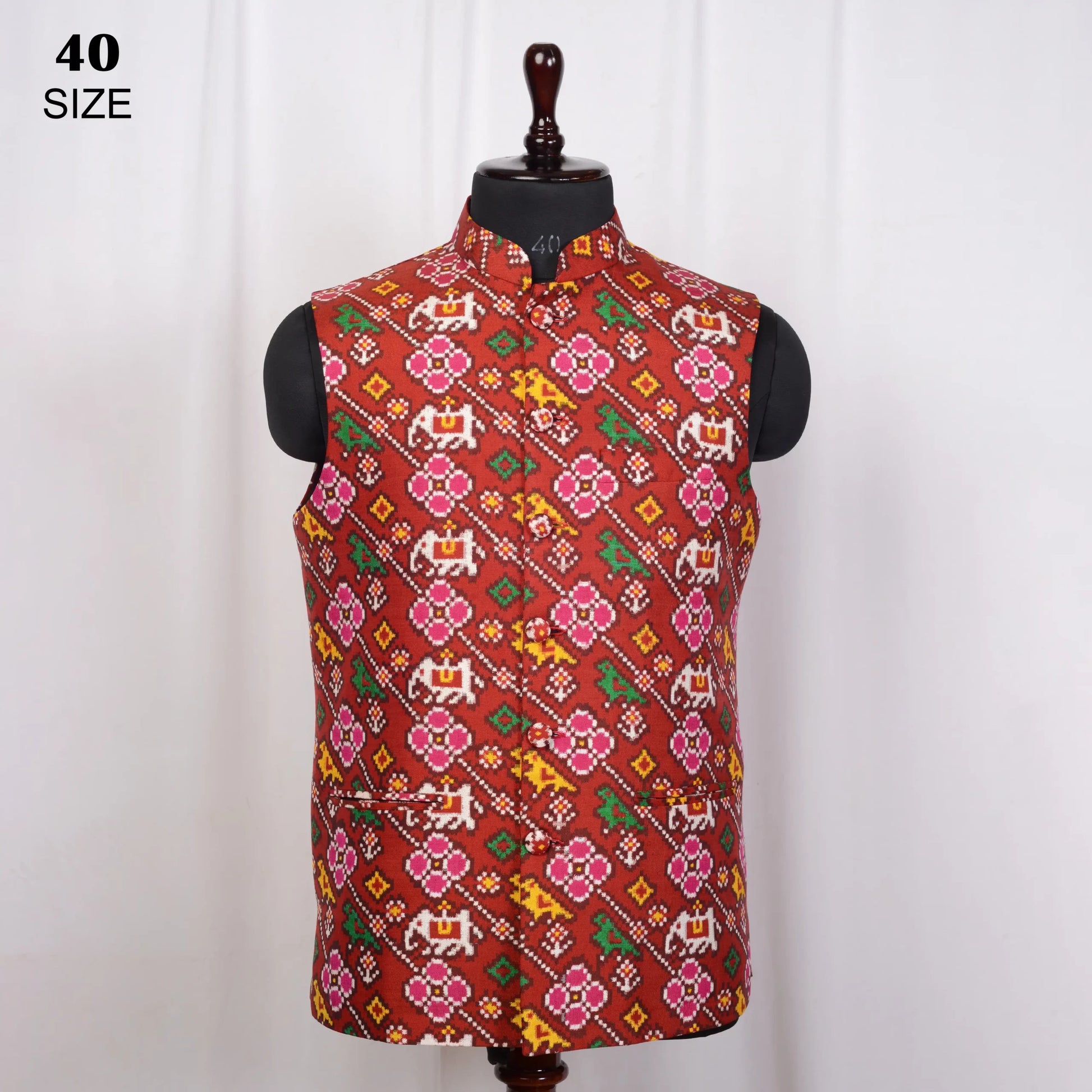 Nehru Jacket Double Ikat Patola