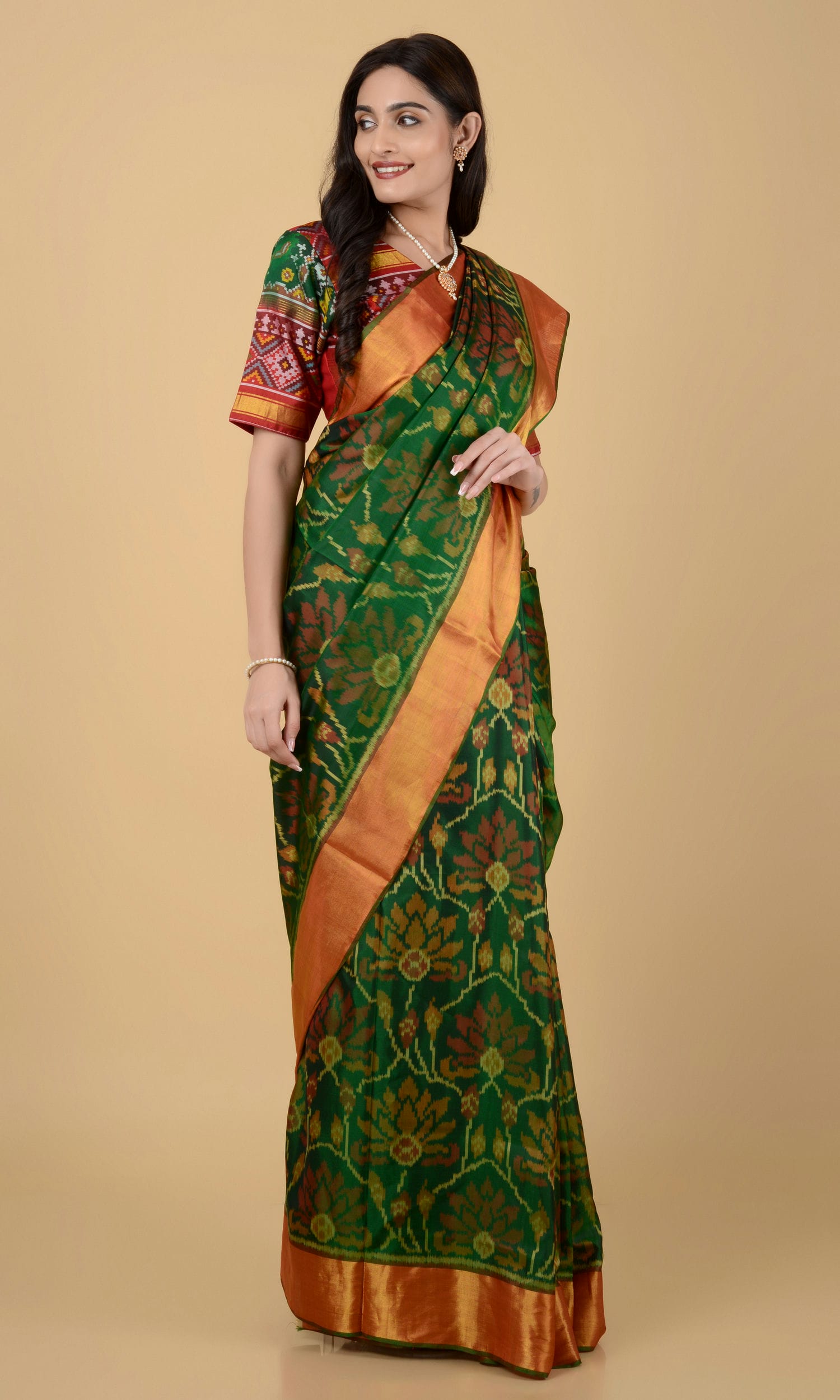 Rajkoti Patola Saree Flowers