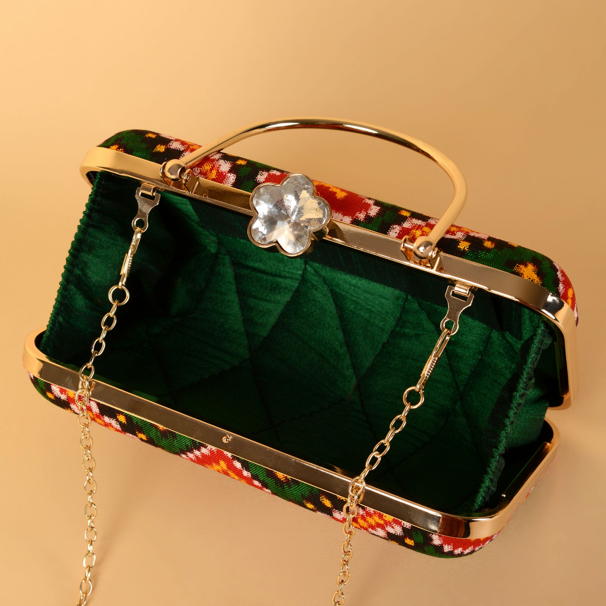 Double Ikat Patola Clutch Manekchowk