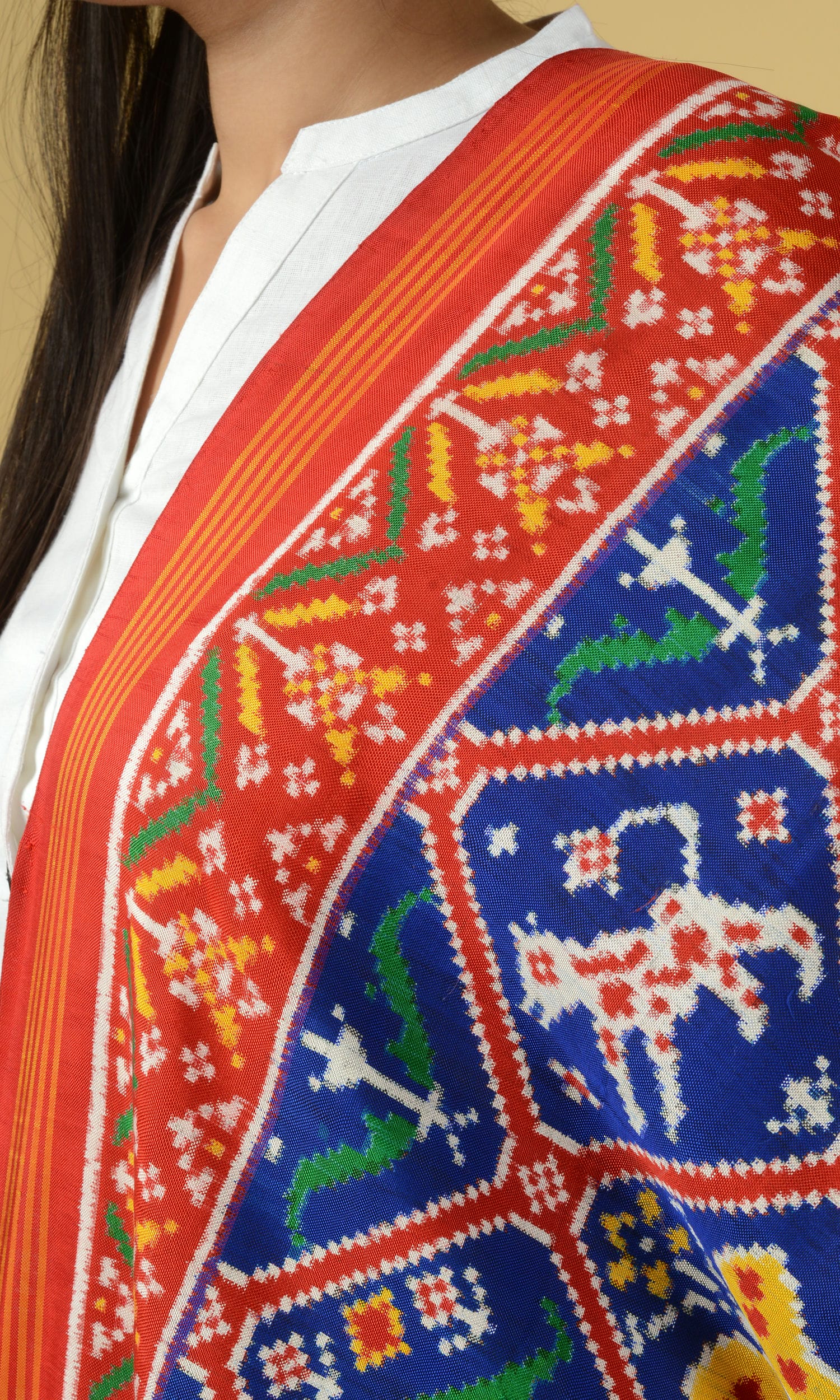 Double Ikat Patola Dupatta 9 Motifs