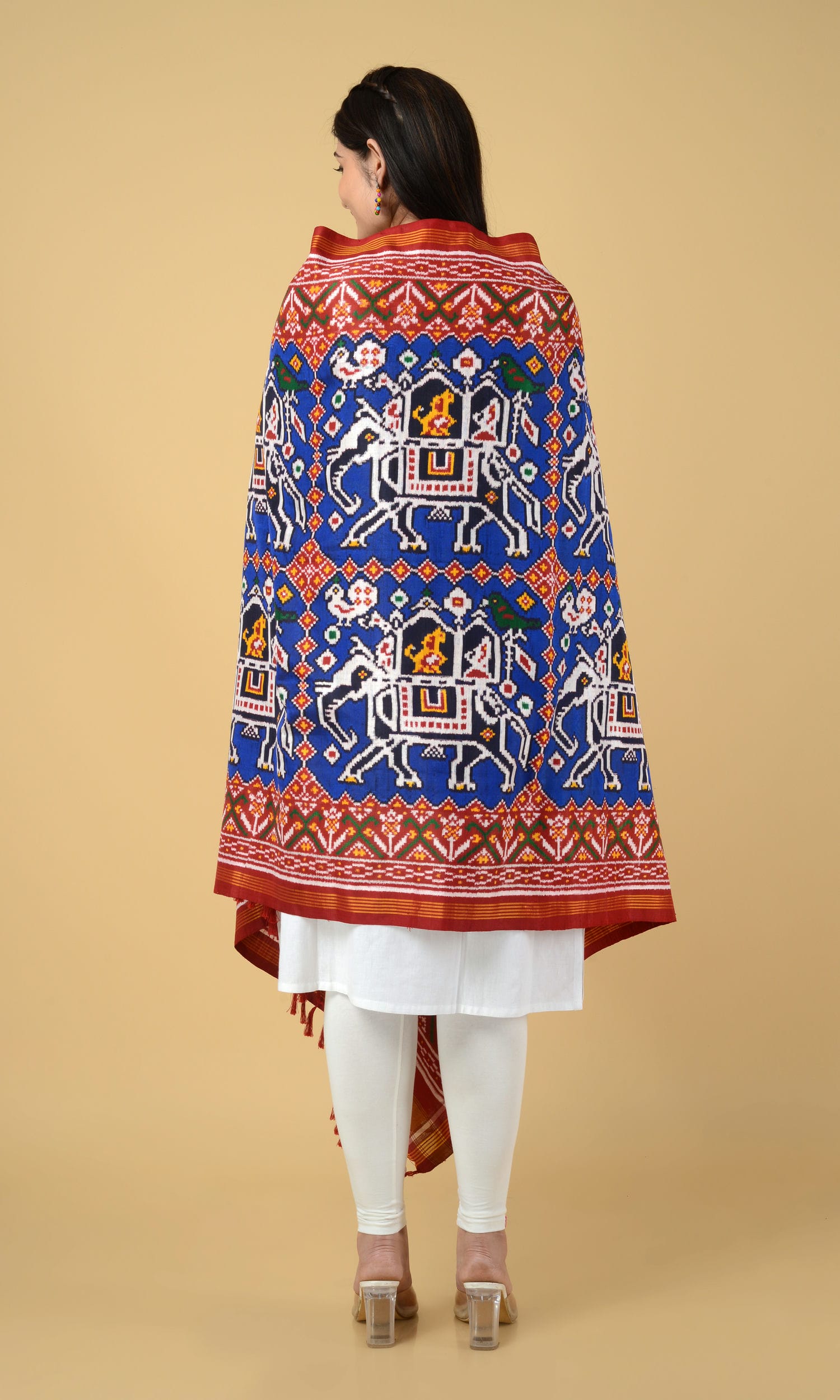 Double Ikat Patola Dupatta Hathi Savari