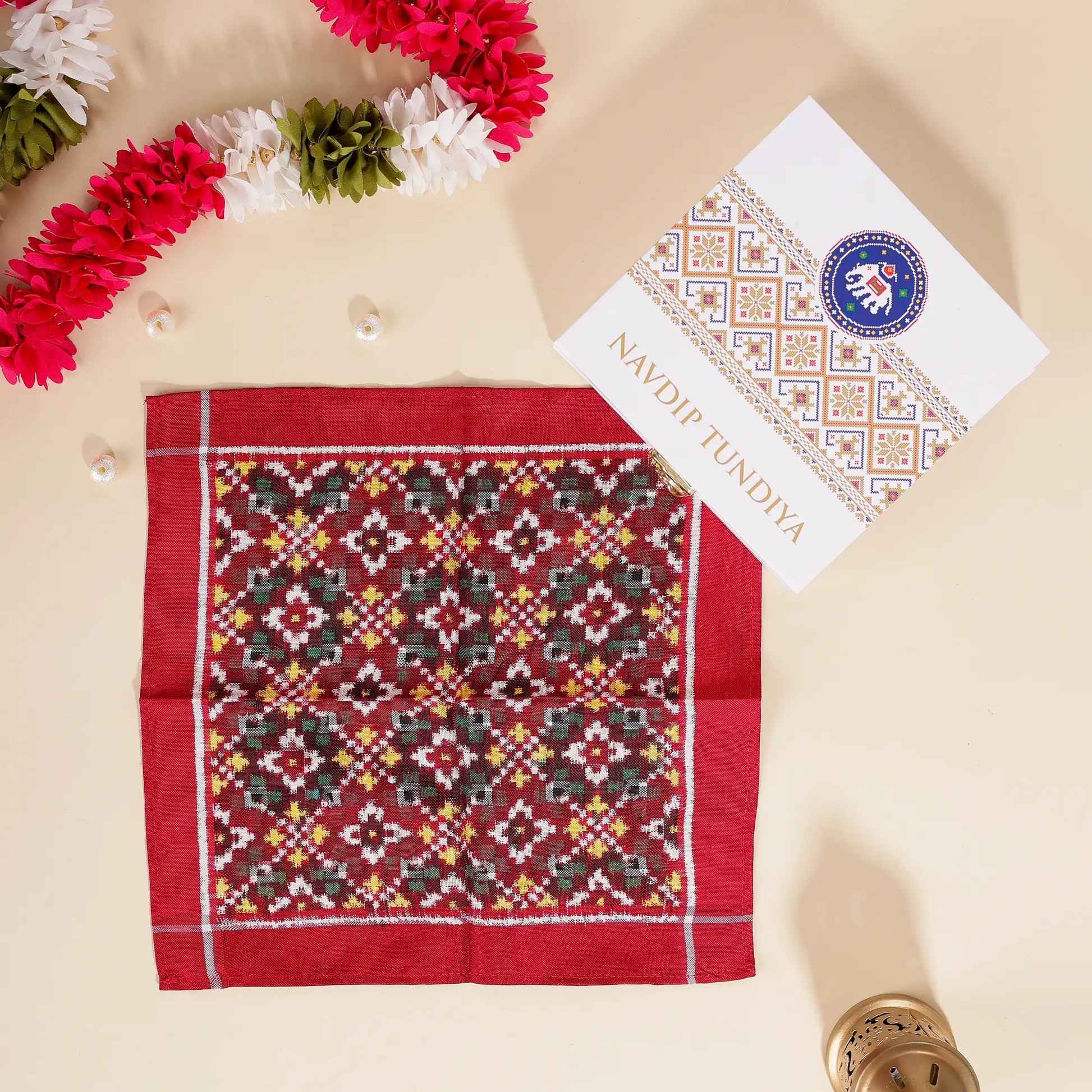 Double Ikat Pocket Square