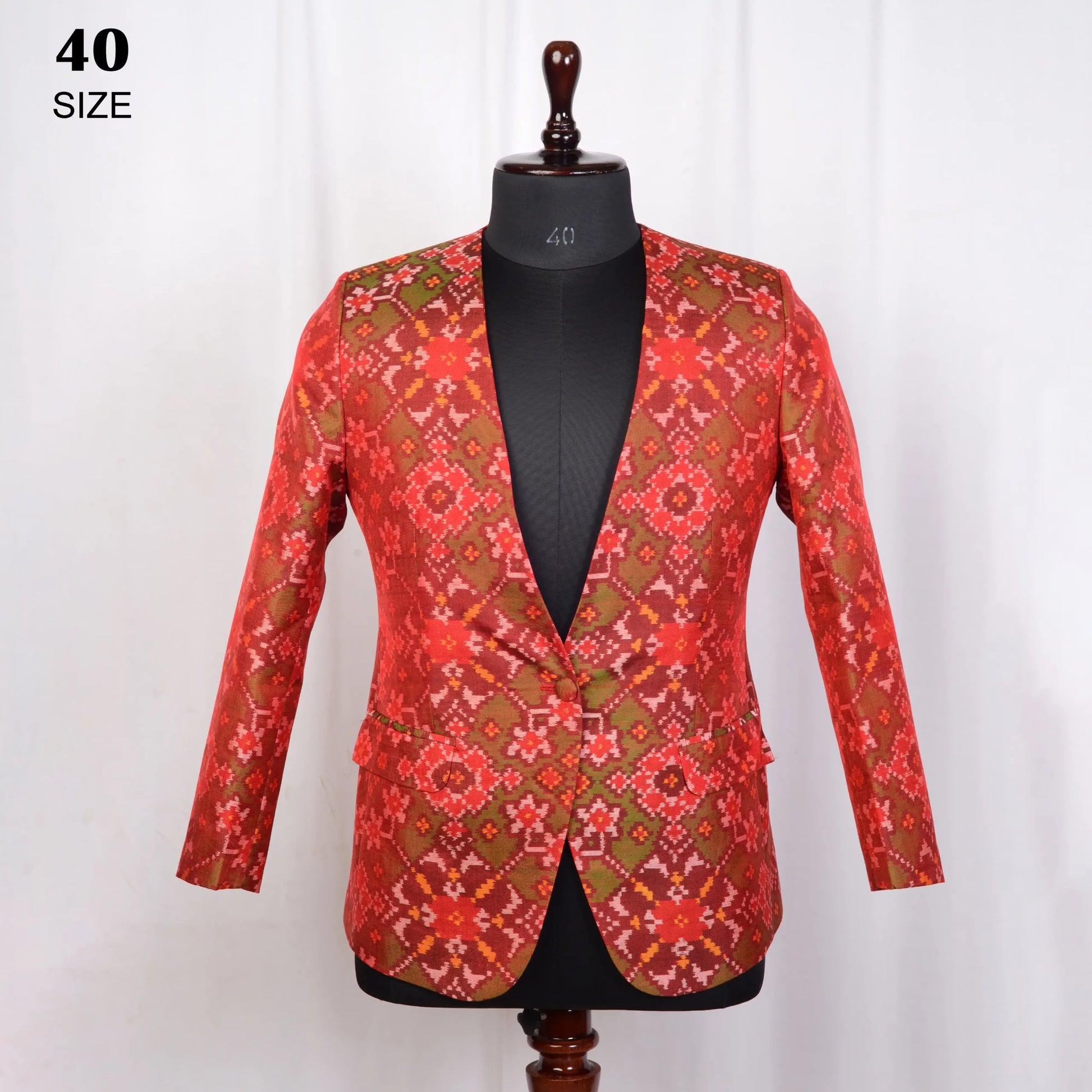 Women Blazer Single Ikat Patola