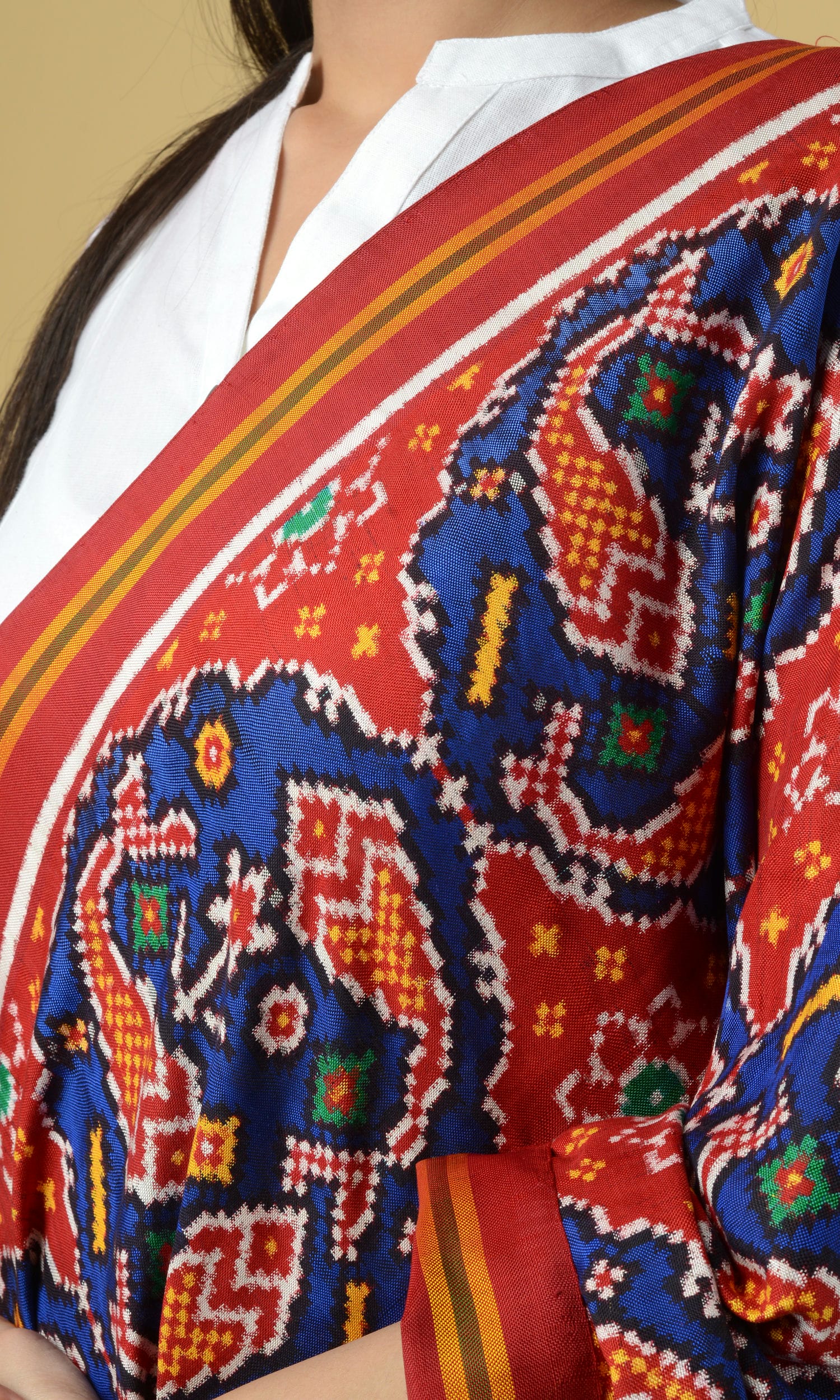 Double Ikat Patola Dupatta Fish Chhabdi