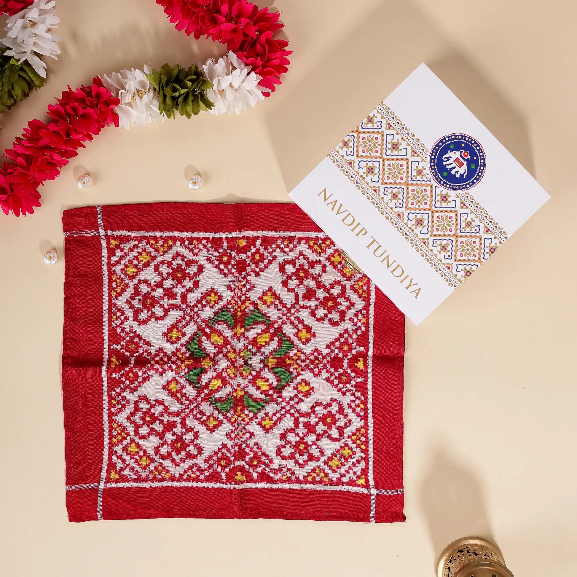 Double Ikat Pocket Square