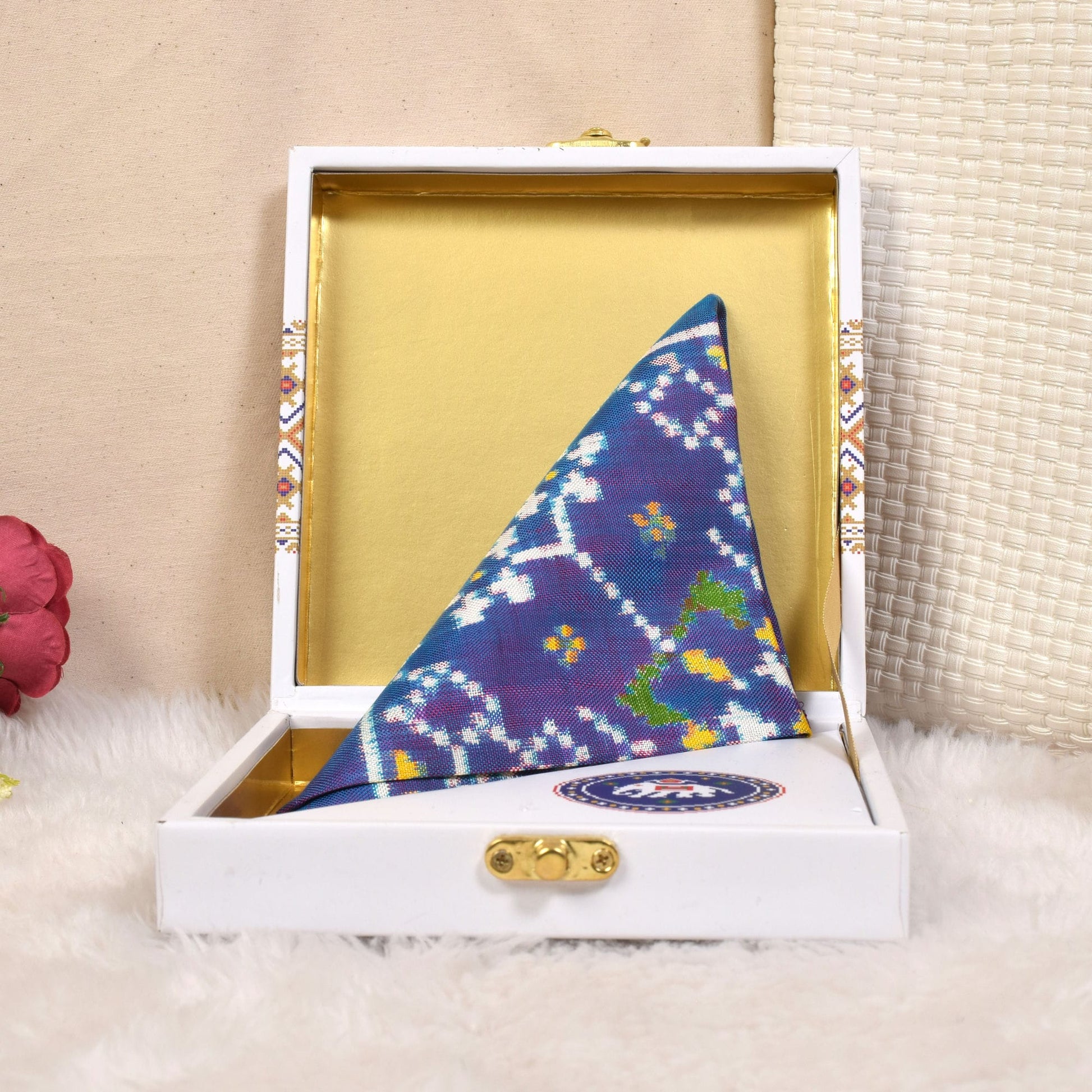 Double Ikat Pocket Square
