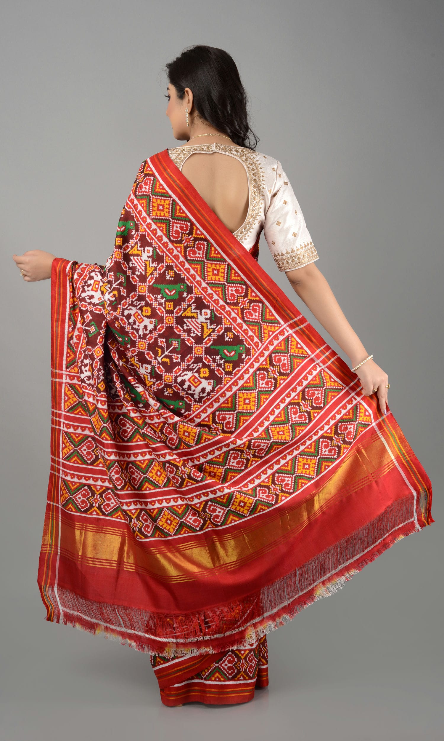 Double Ikat Patola Saree Nari kunj