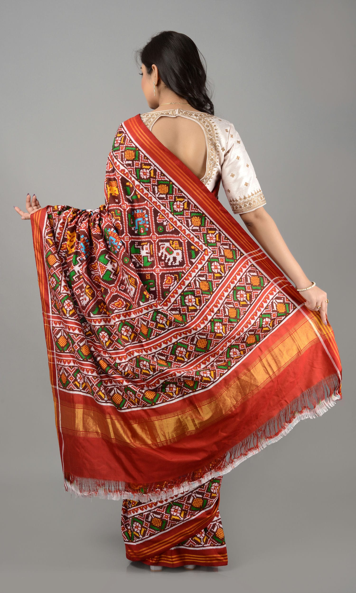 Double Ikat Patola Saree 11 Motifs