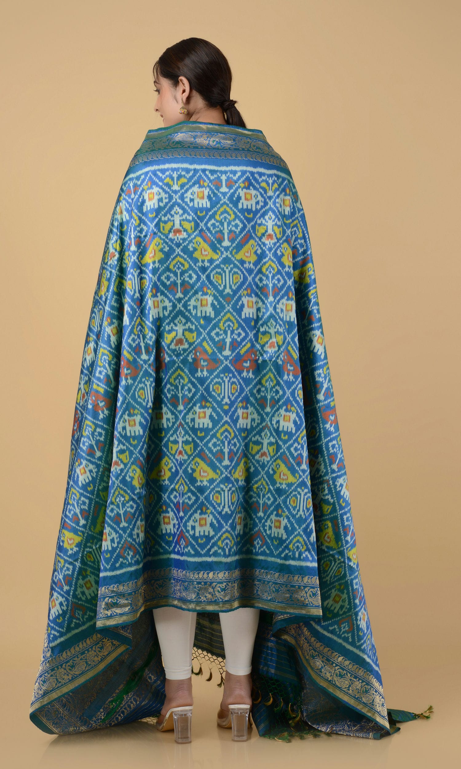 Banarasi Single Ikat Patola Dupatta Nari Kunj