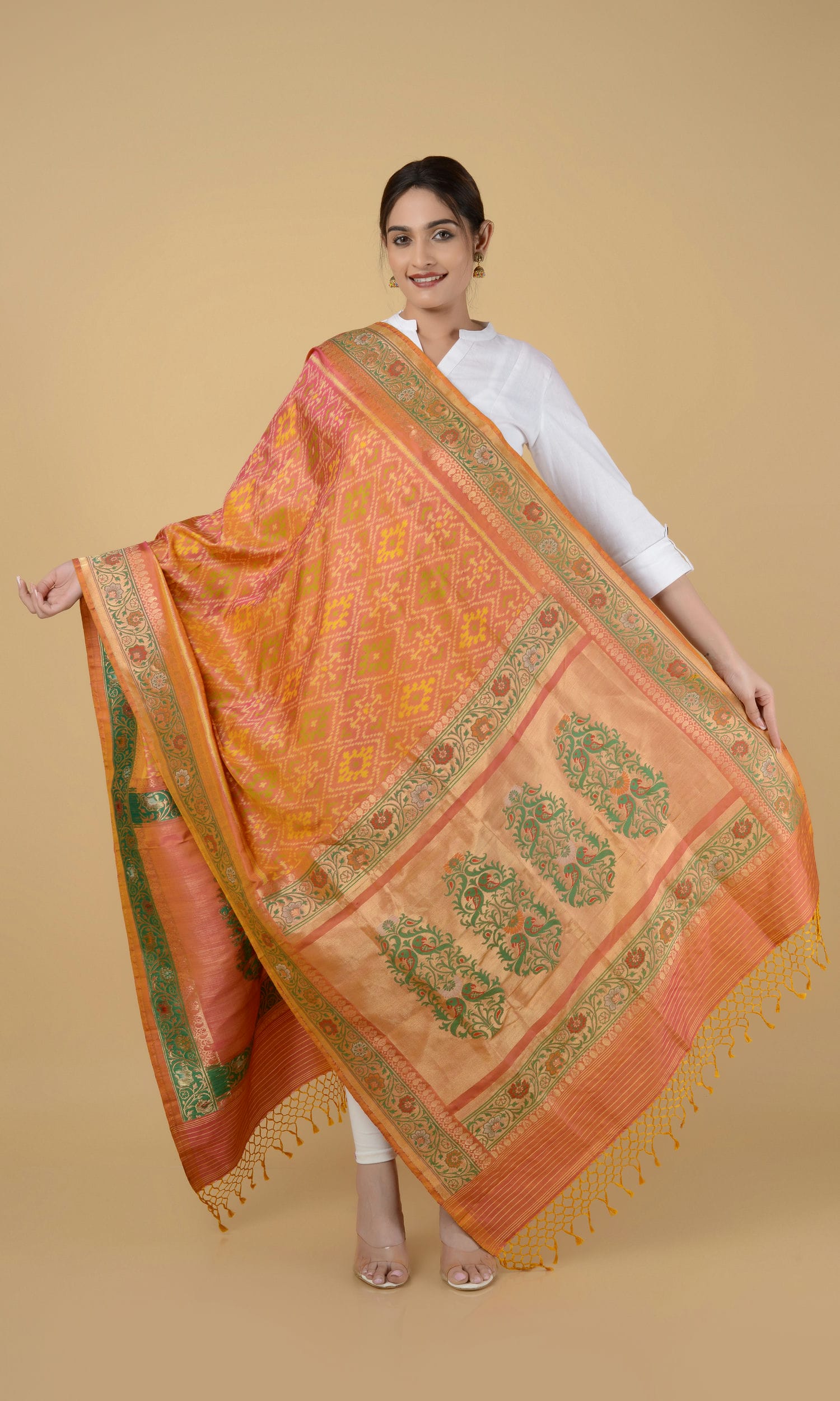 Banarasi Single Ikat Patola Dupatta Chanda