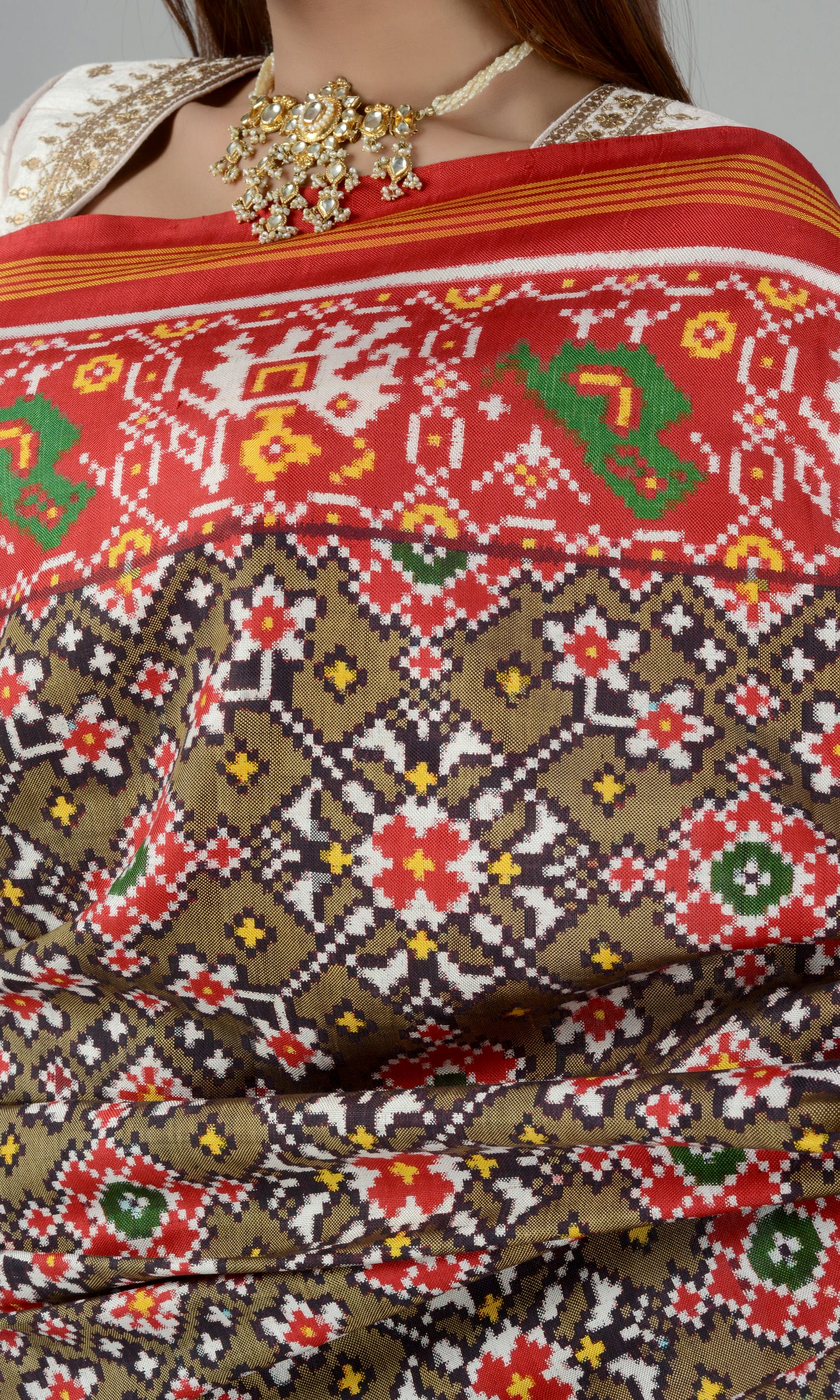 Double Ikat Patola Saree Nau Ratan