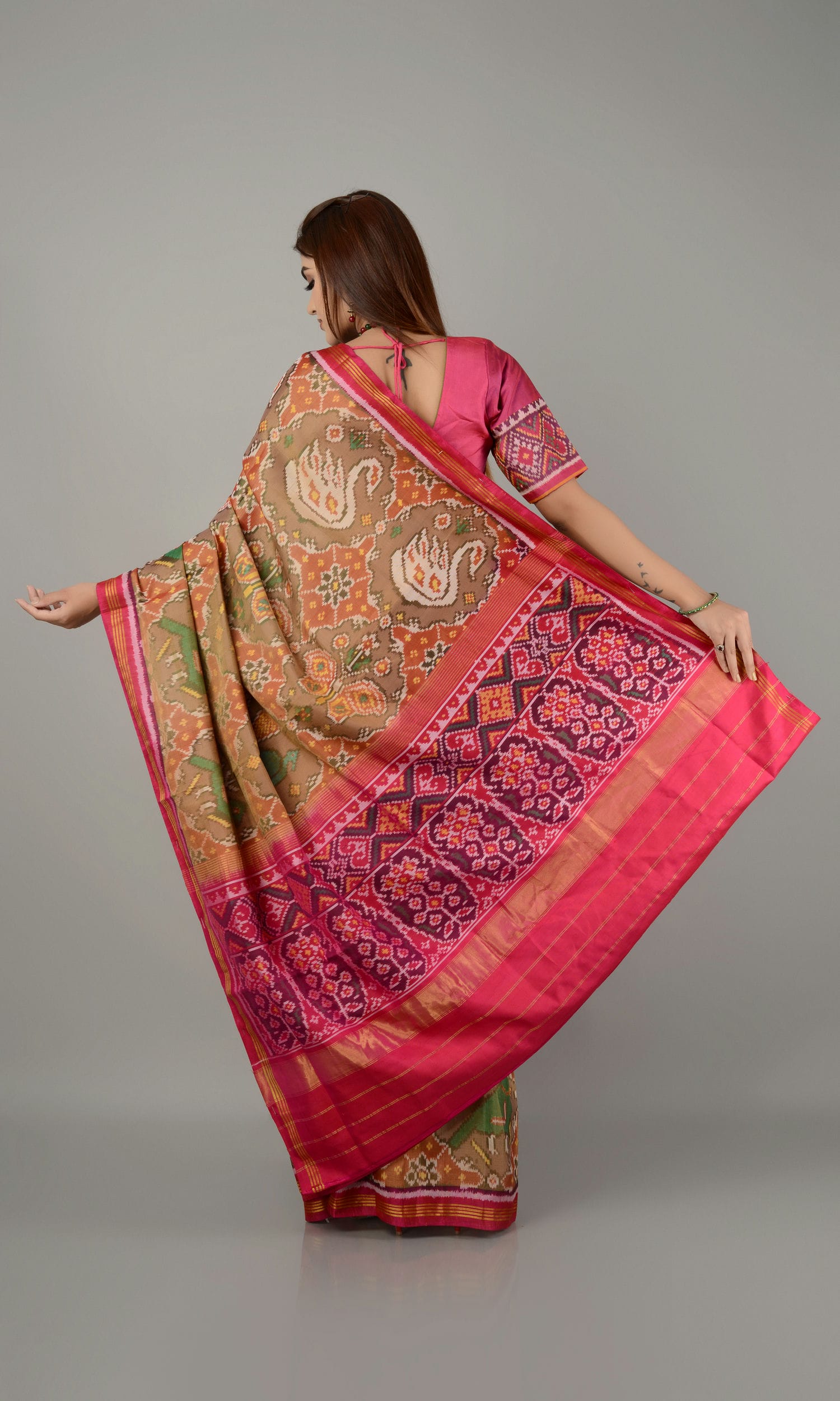 Single Ikat Patola Saree Patola Motifs