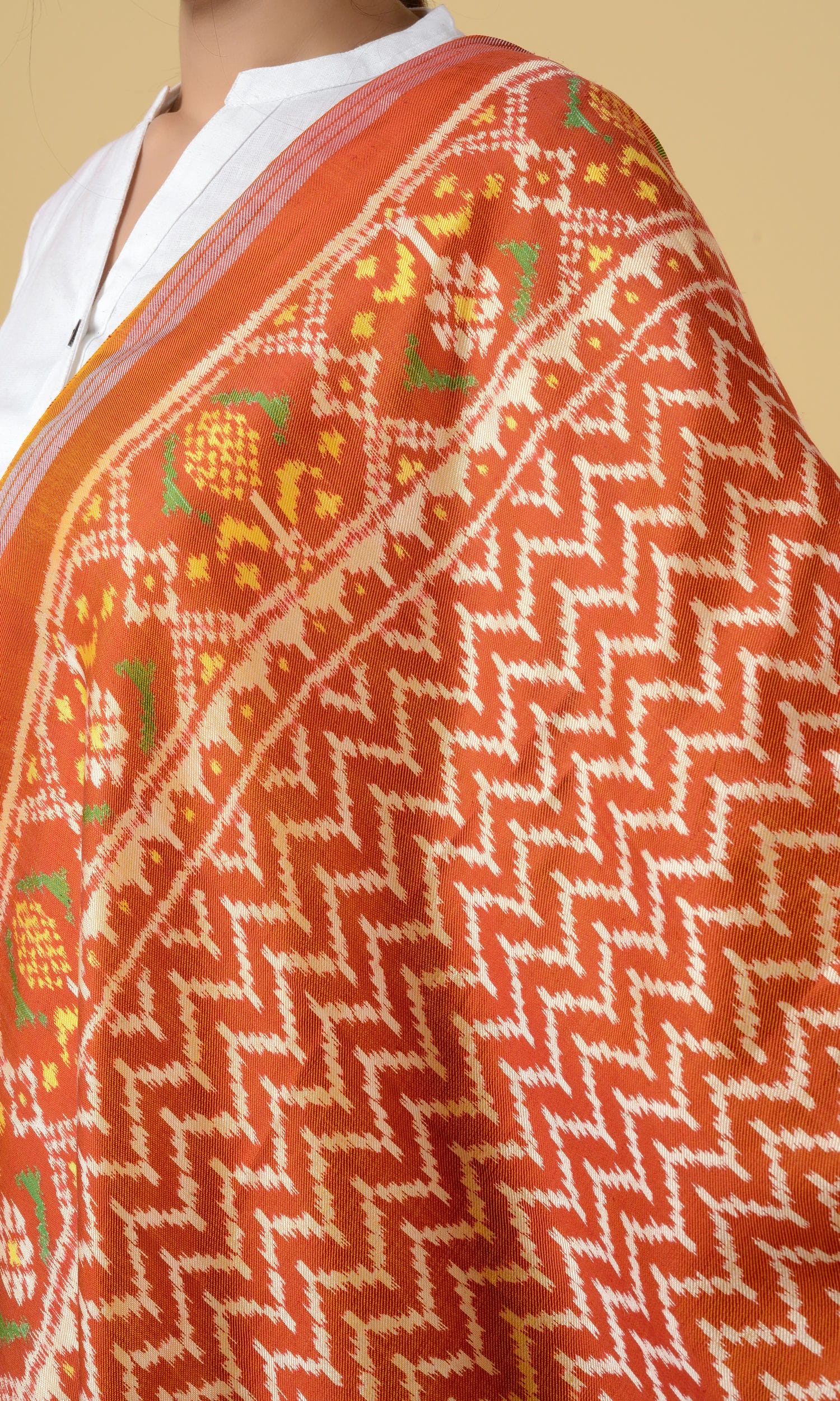 Twill Weave Patola Dupatta Laheriya