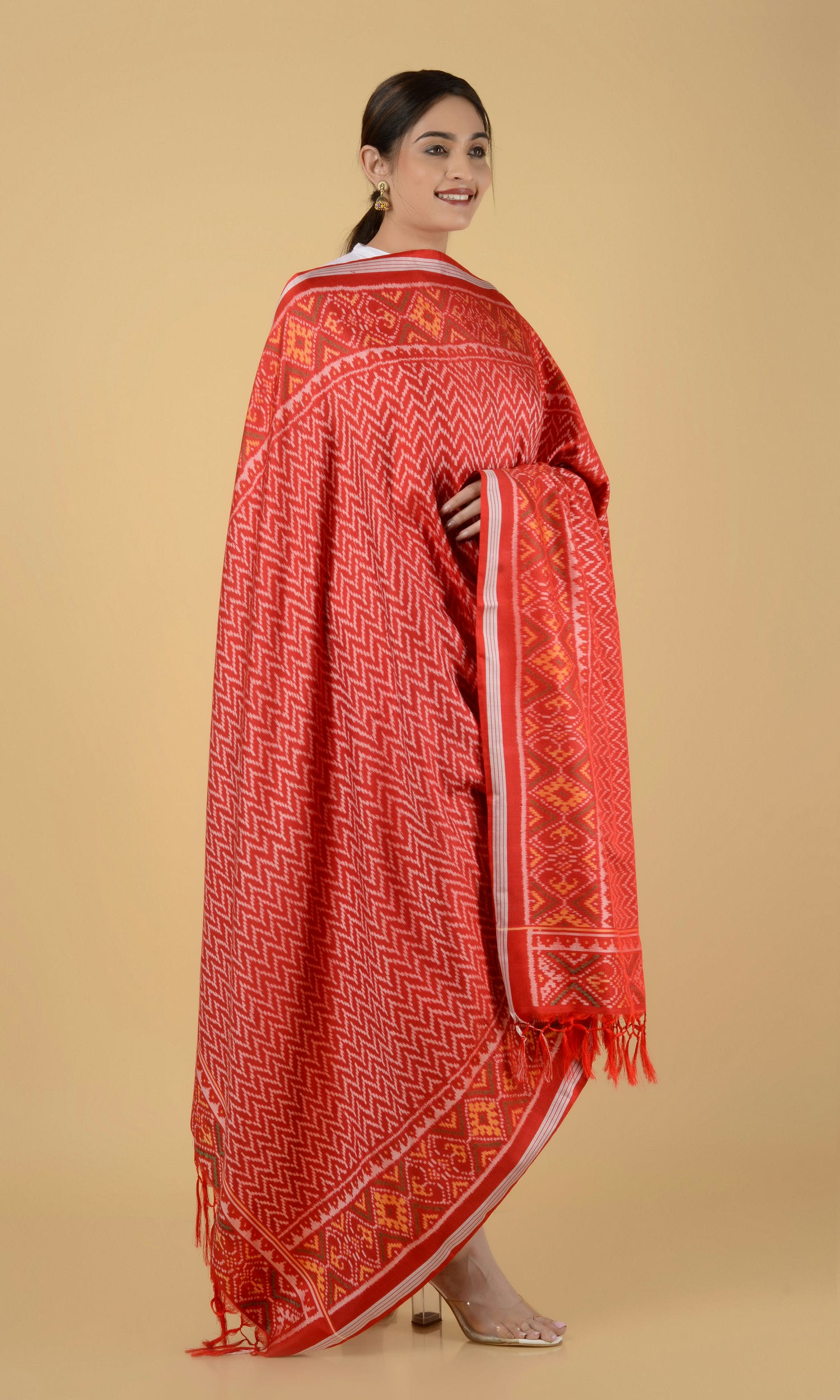 Twill Weave Patola Dupatta Laheriya