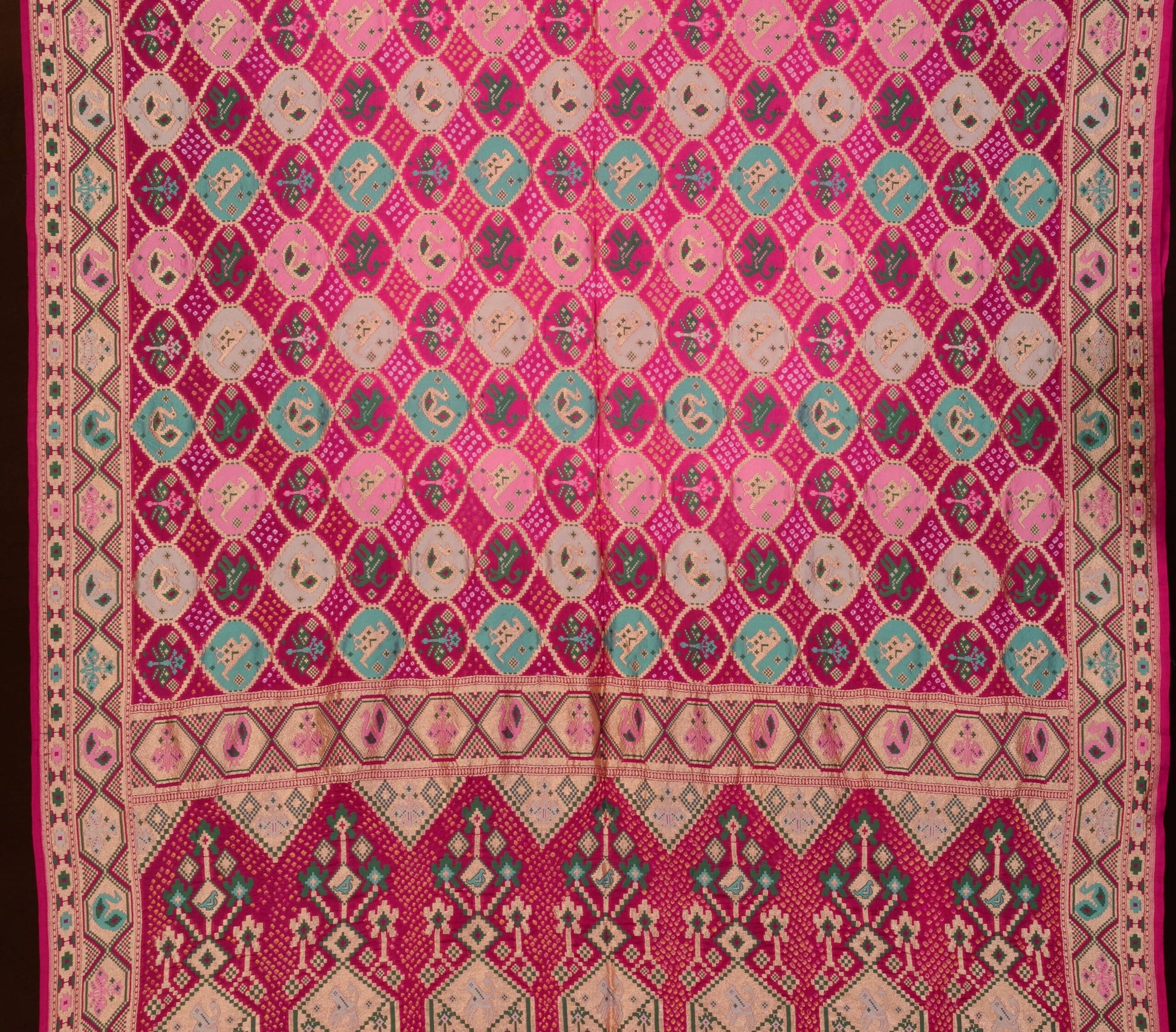 Banarasi Patola Weave Bandhani Saree Navdip Tundiya