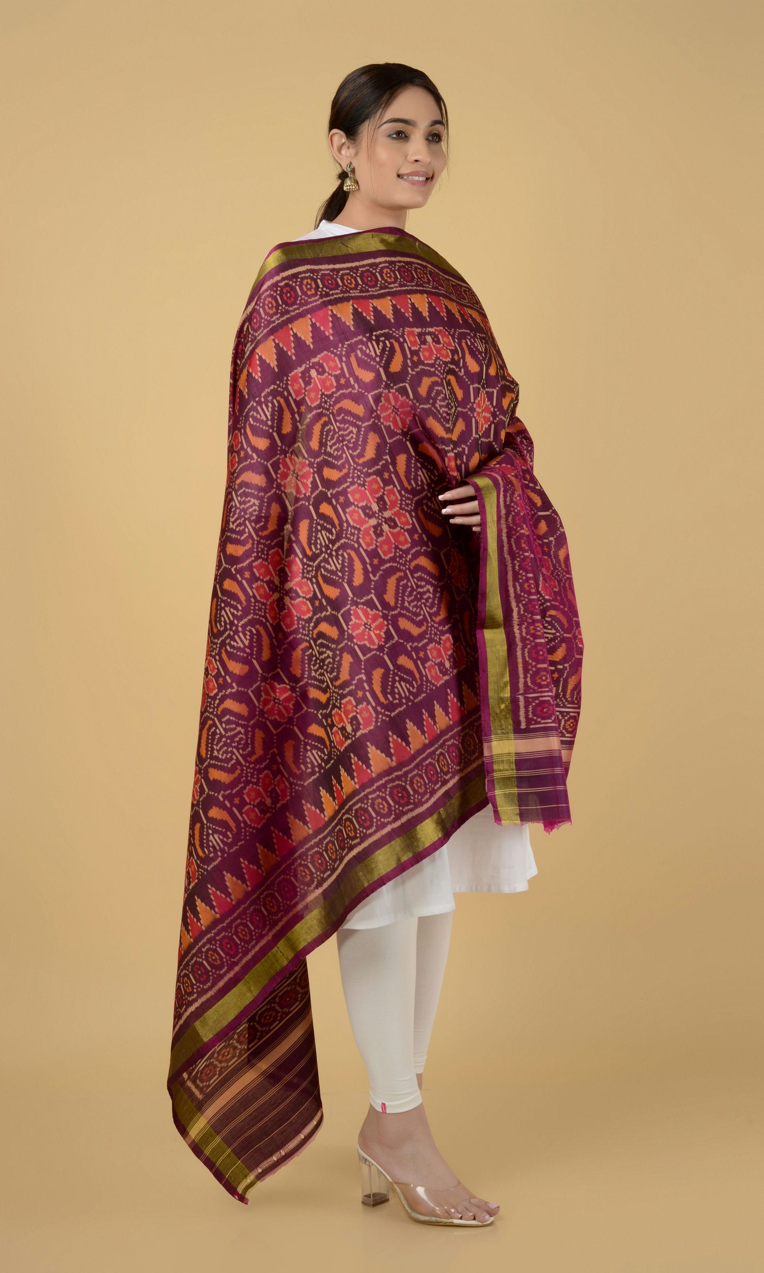 Rajkoti Patola Dupatta Flowers