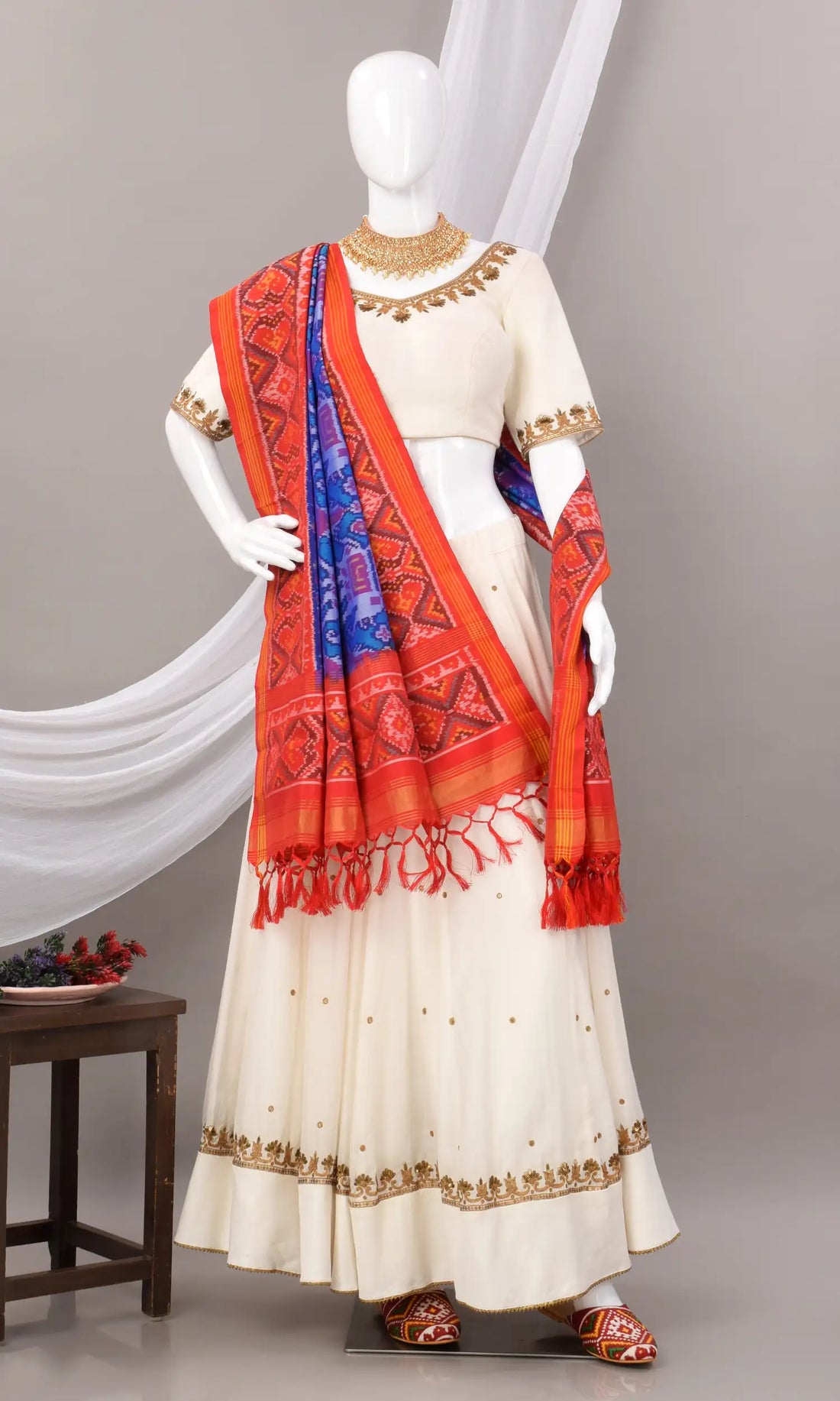 Single Ikat Patola Dupatta