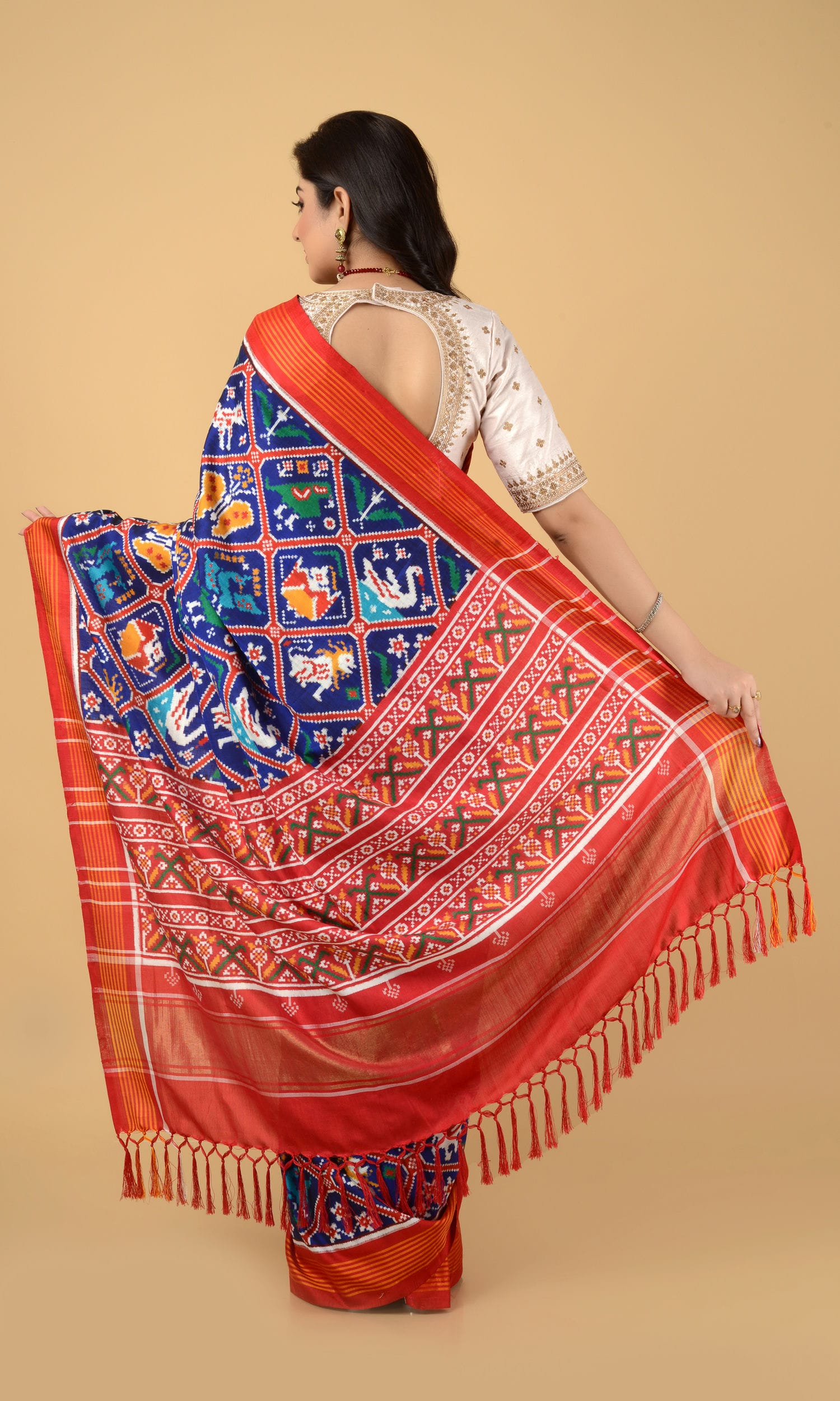 Double Ikat Patola Saree 9 Motifs