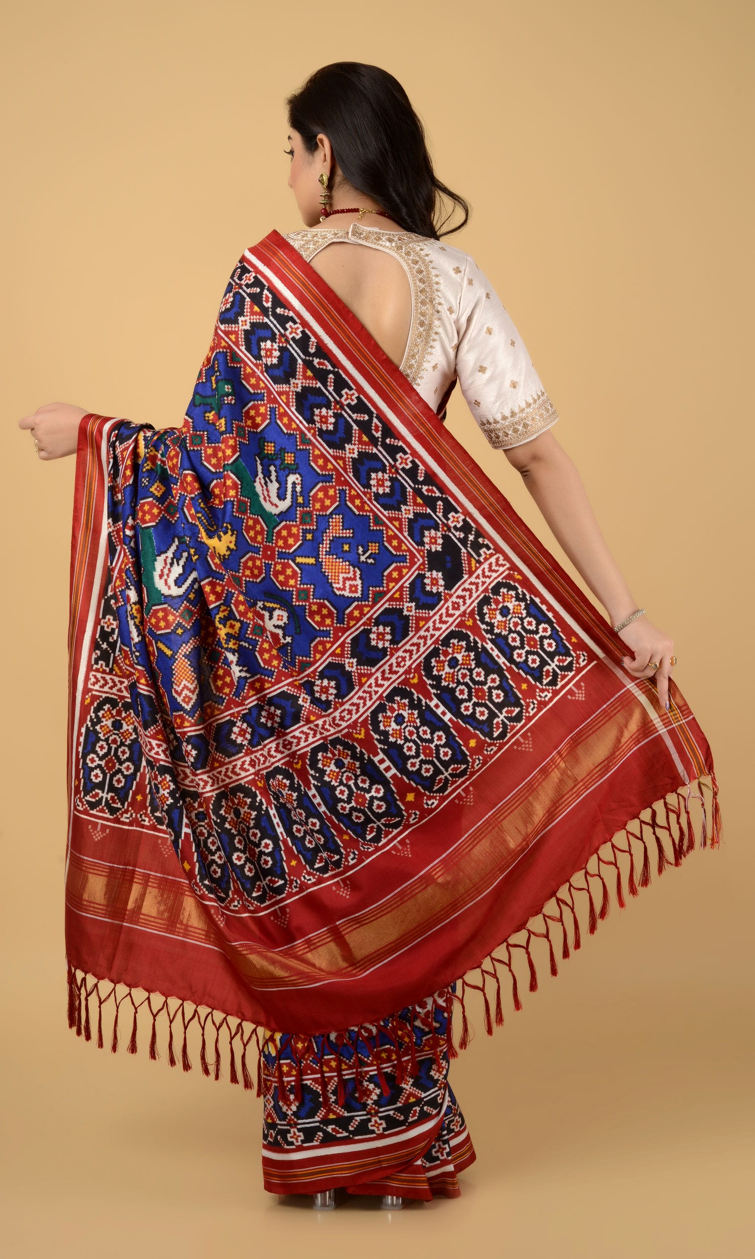 Double Ikat Patola Saree 9 Motifs