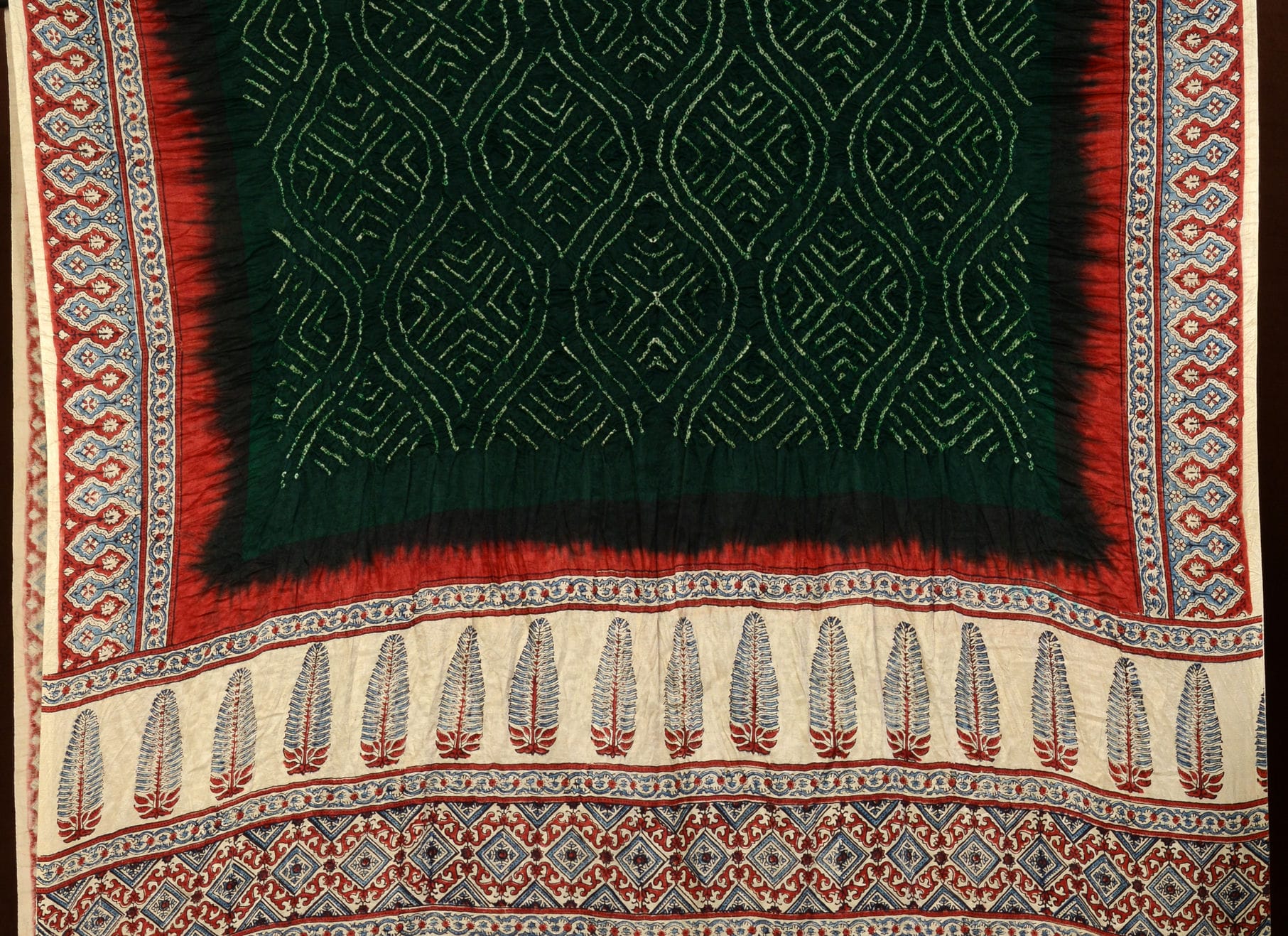 Ajrakh Bandhani Saree