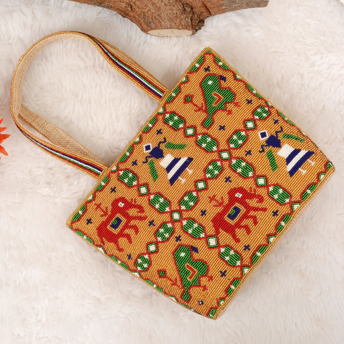 Patola Beaded Handbag
