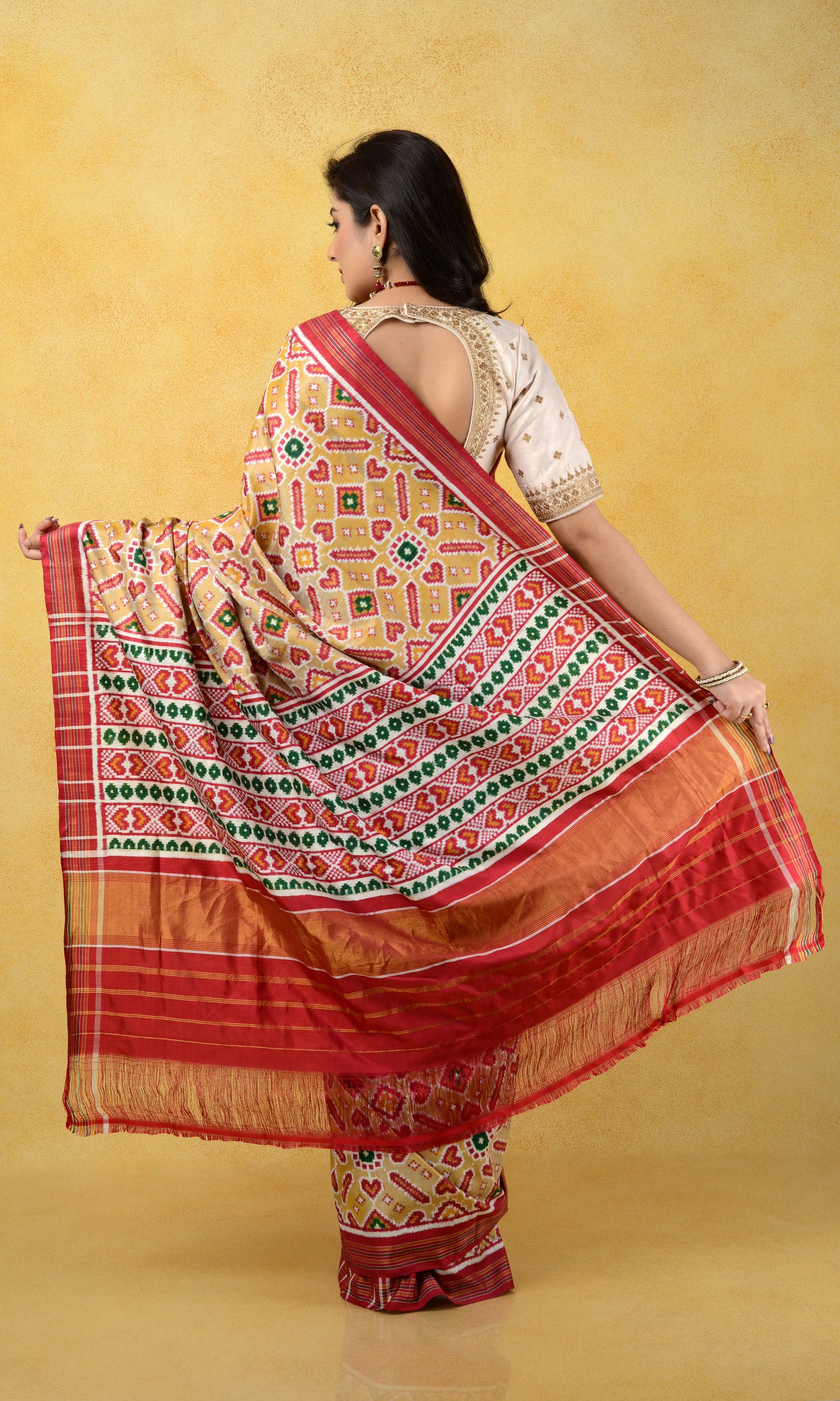 Double Ikat Patola Saree Manekchowk
