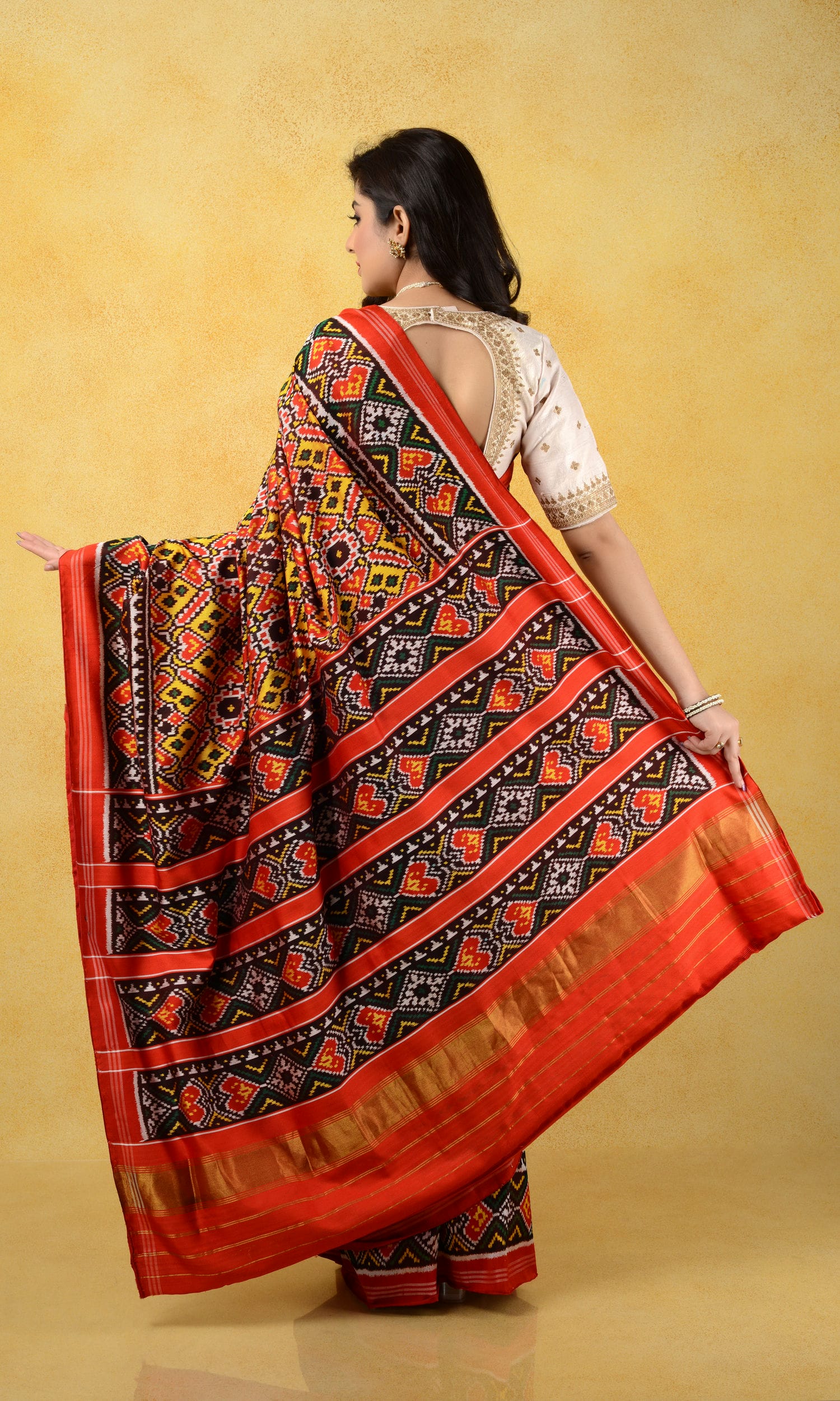 Twill Weave Patola Saree Manekchowk