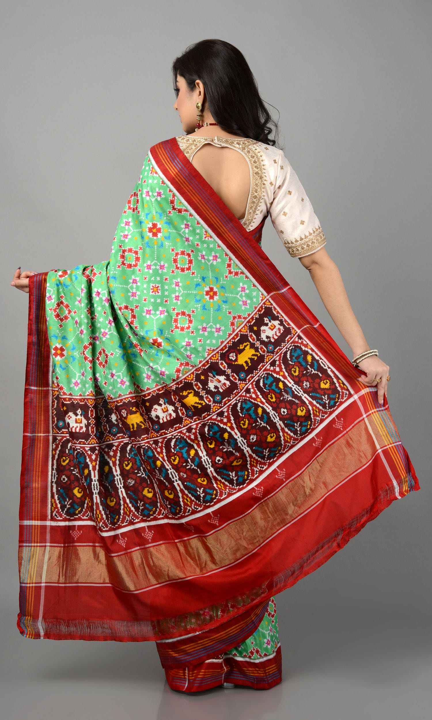 Double Ikat Patola Saree Nau Ratan