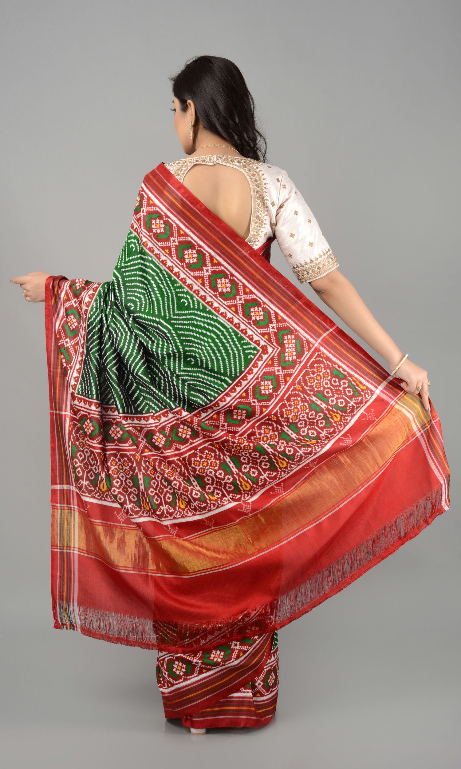 Double Ikat Patola Saree Laheriya