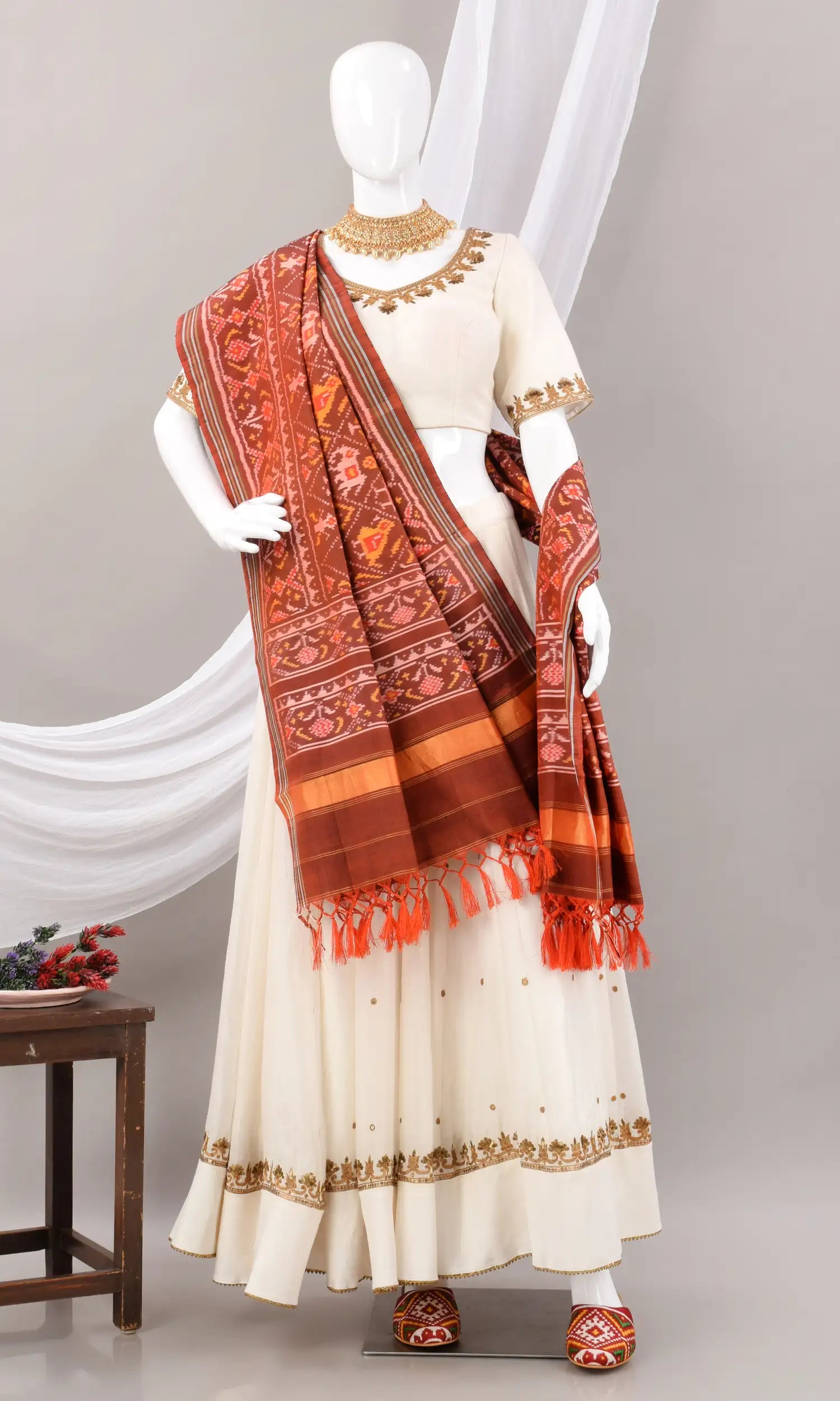 Single Ikat Patola Dupatta