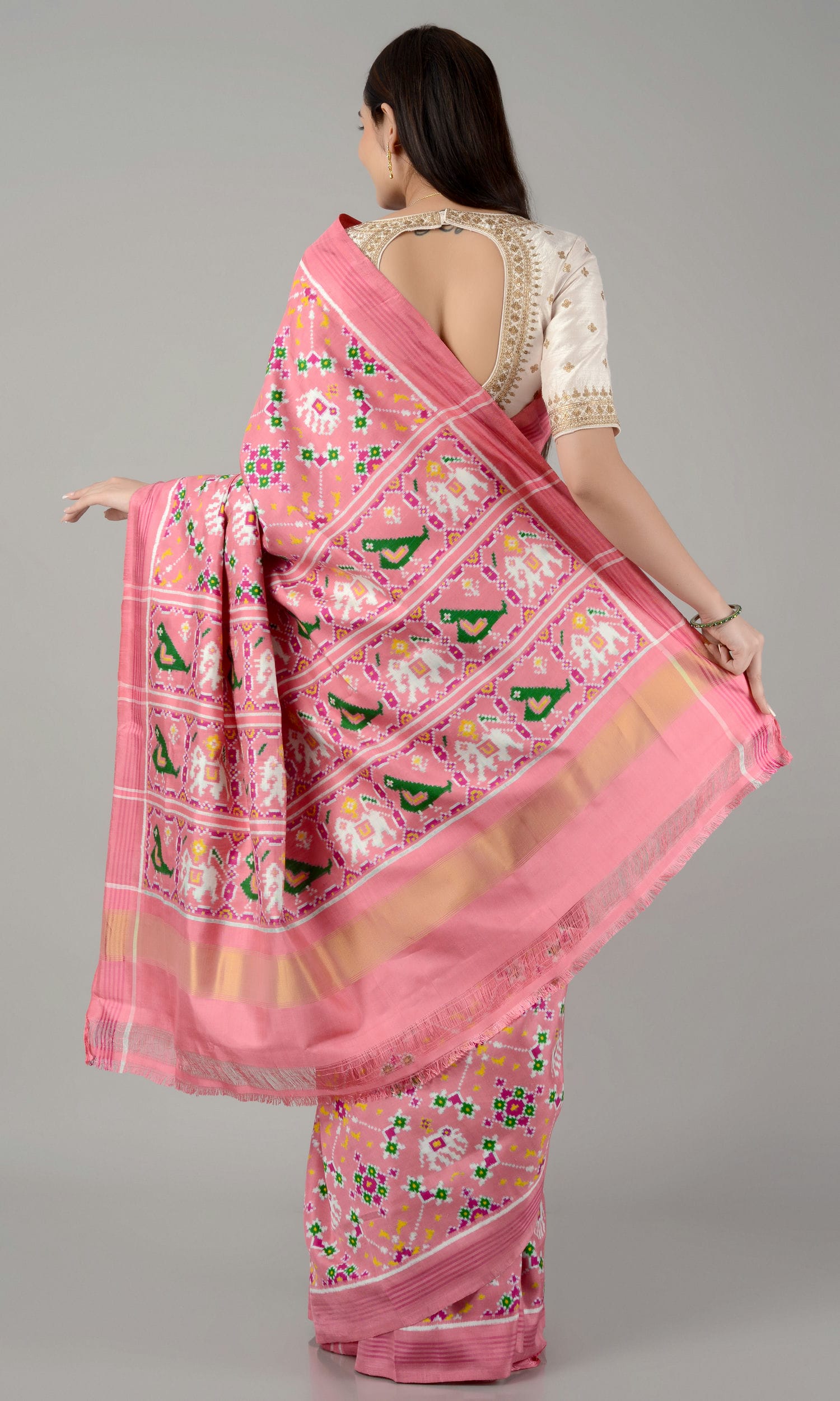 Double Ikat Patola Saree Nau Ratan