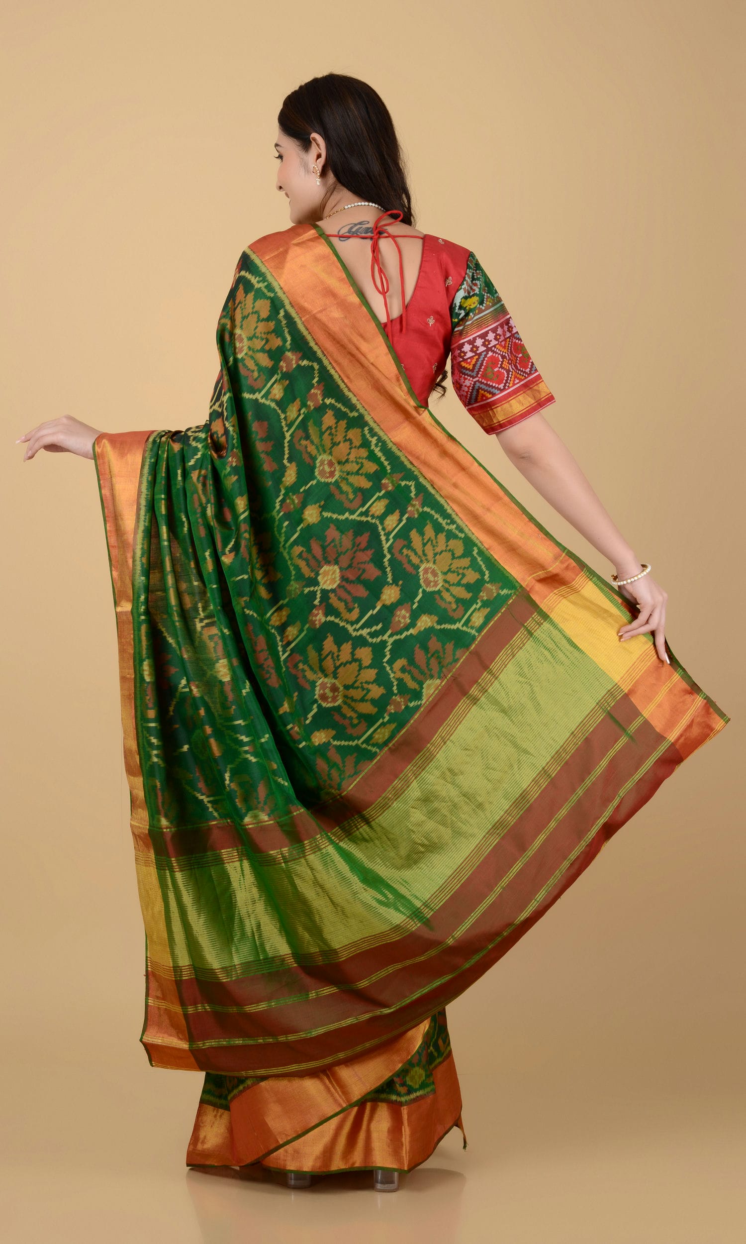 Rajkoti Patola Saree Flowers
