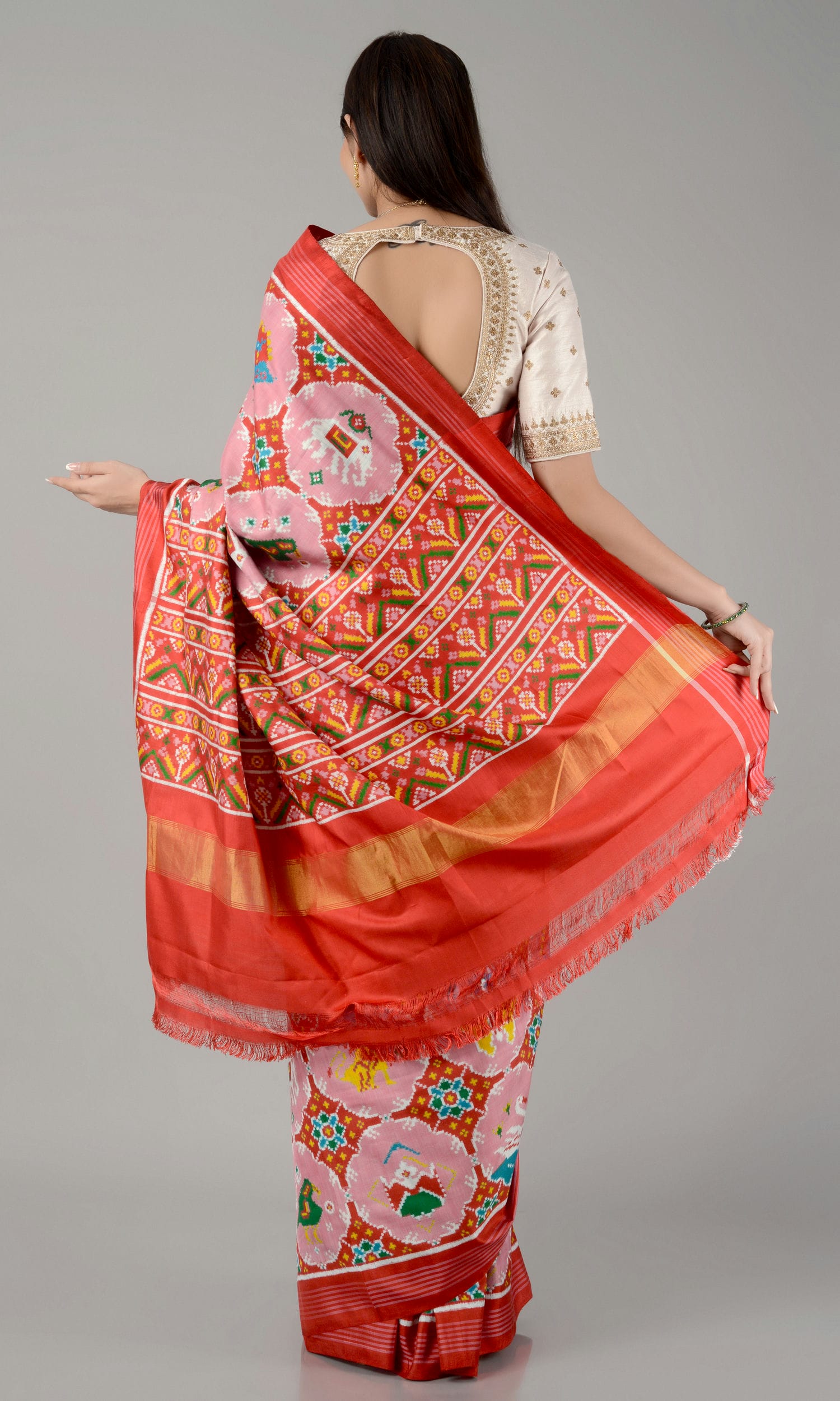 Double Ikat Patola Saree 8 Motif Chhabdi