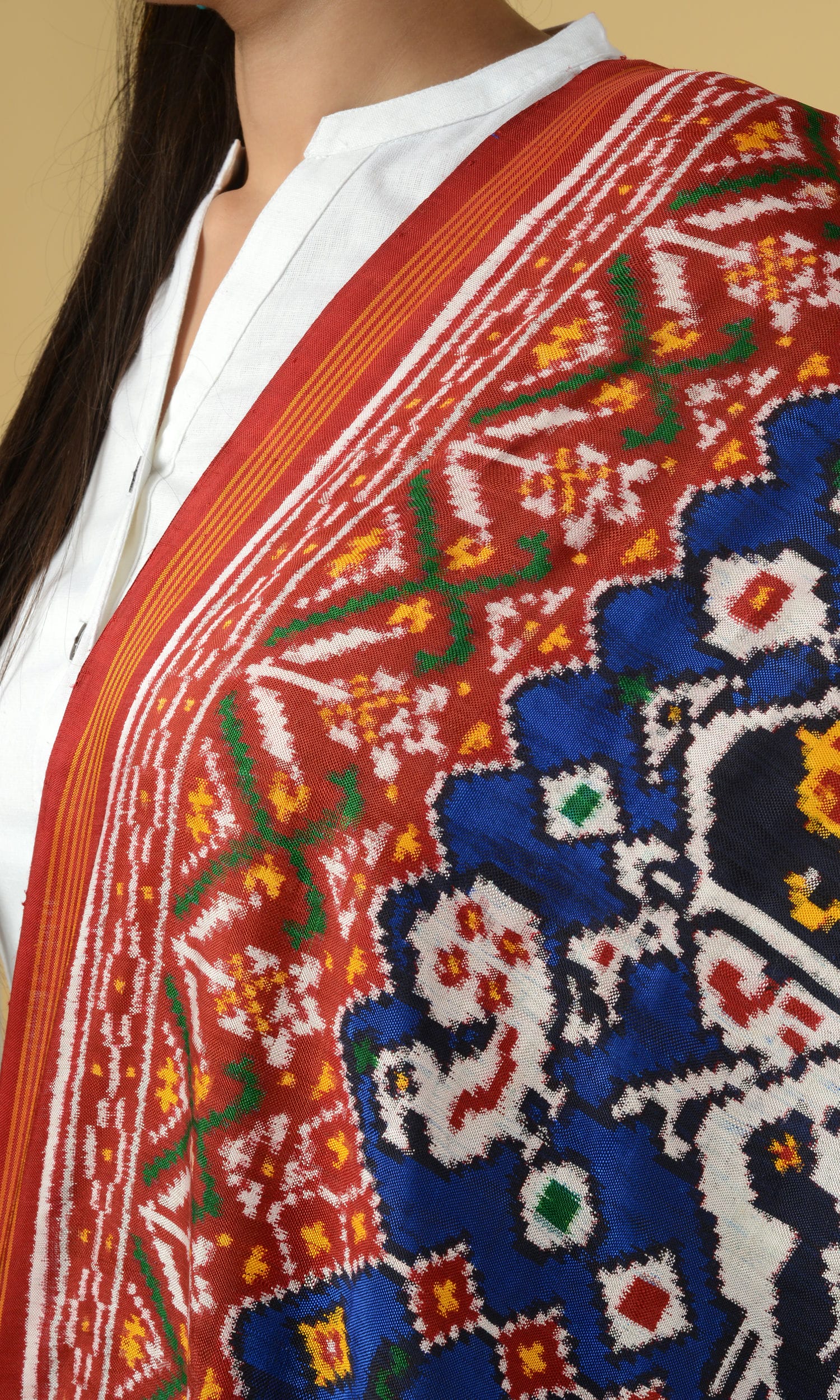 Double Ikat Patola Dupatta Hathi Savari
