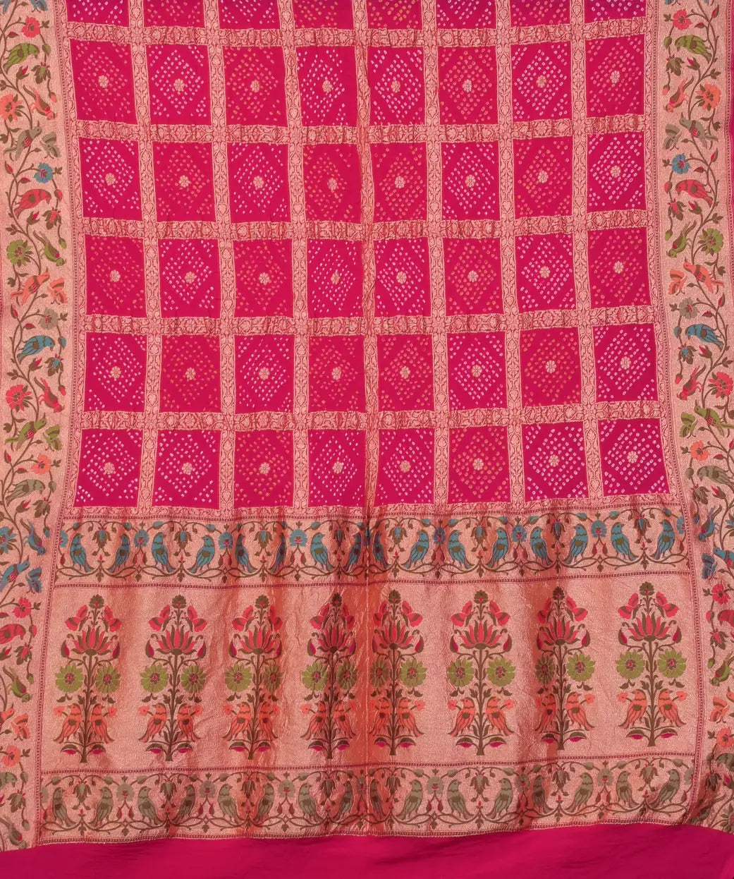 Banarasi Paithani Weave Gharchola Bandhani Saree