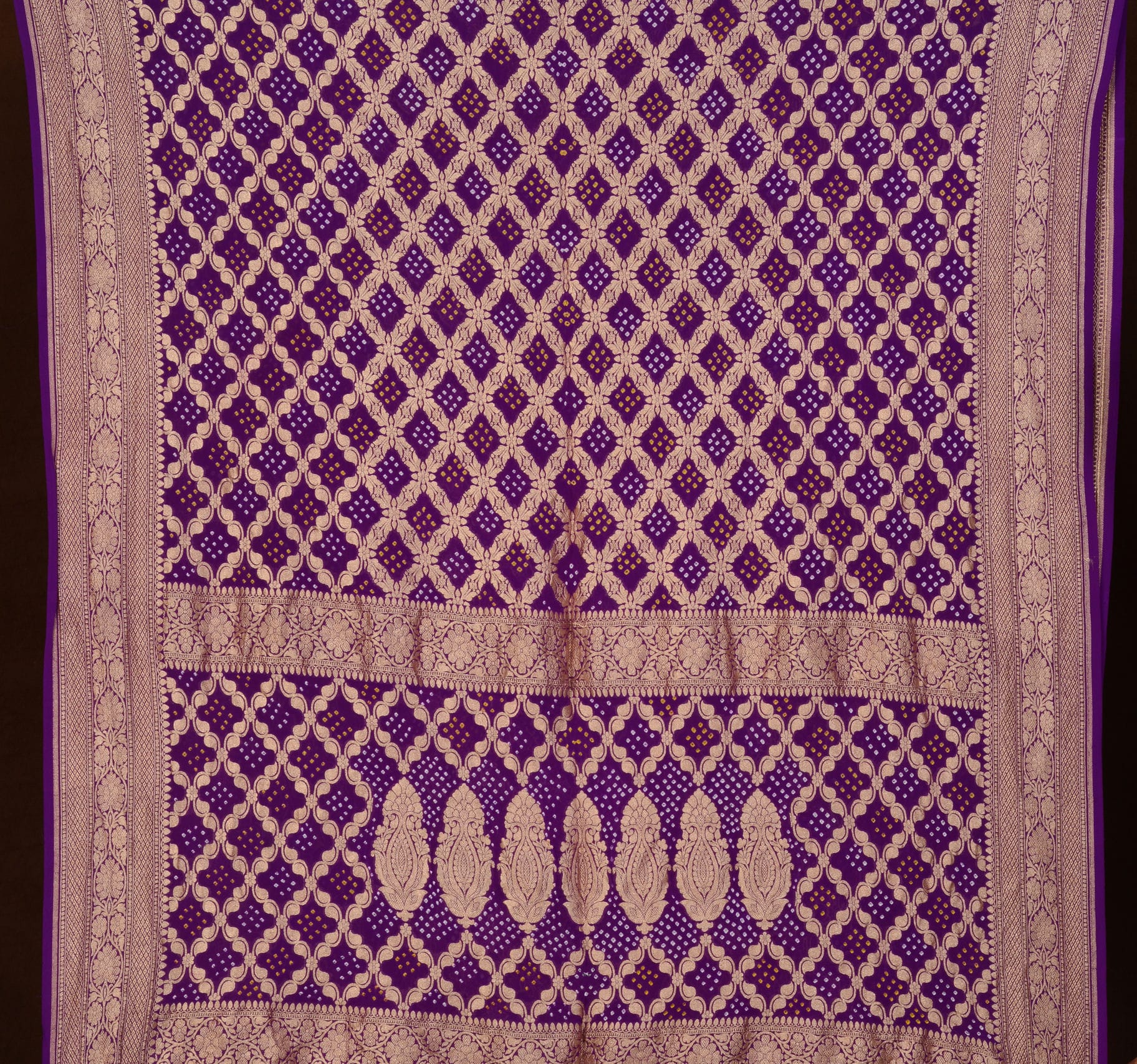 Banarasi Jaal Bandhani Saree