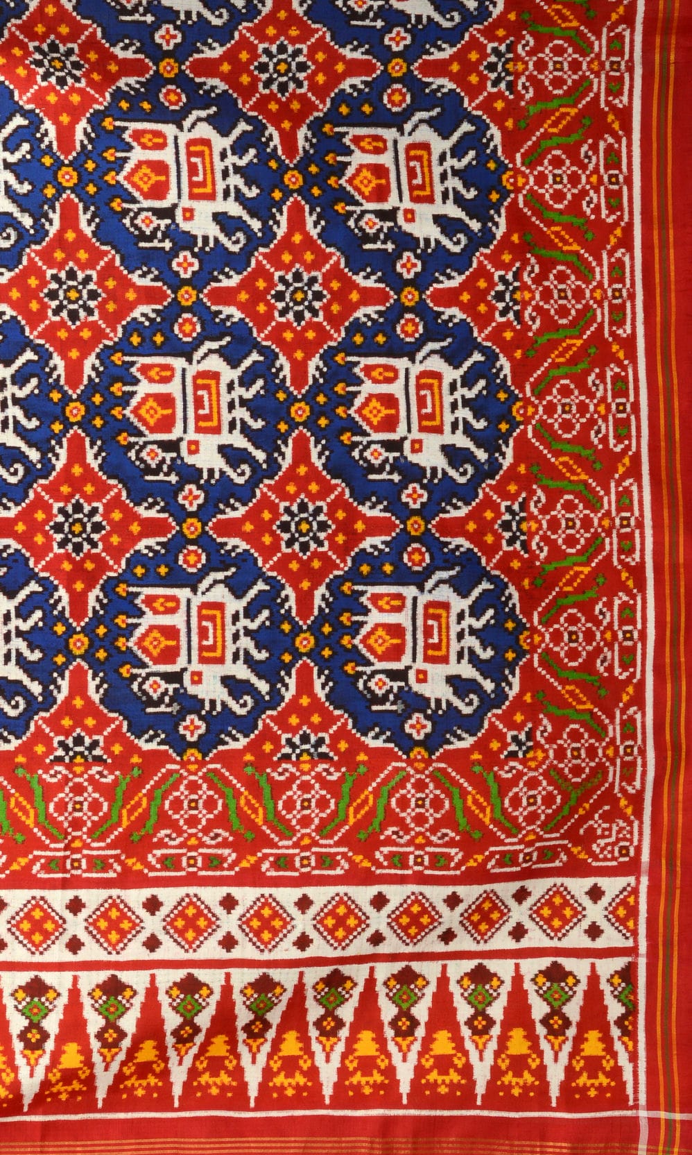 Double Ikat Patola Saree Chhabdi Hathi