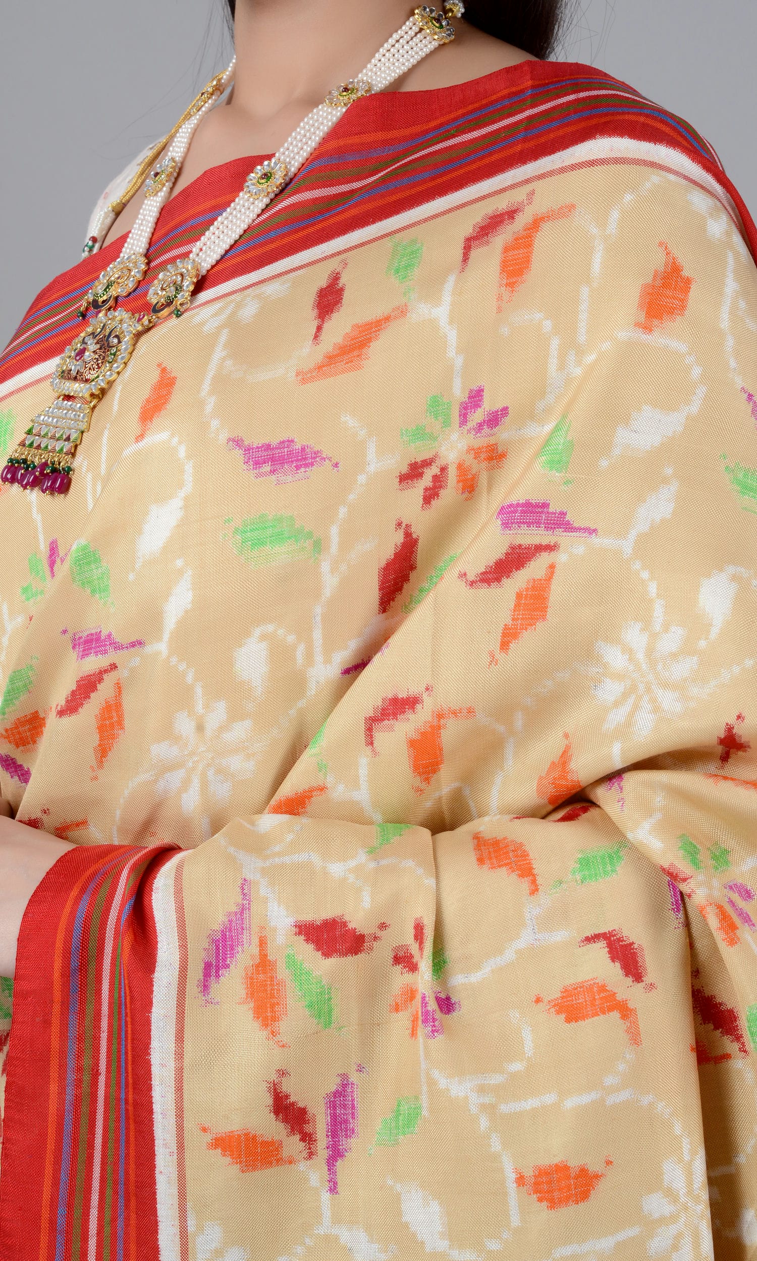 Double Ikat Patola Saree Jaal