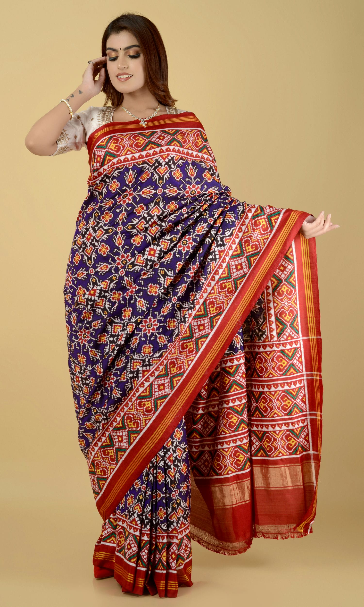 Double Ikat Patola Saree Chhabdi