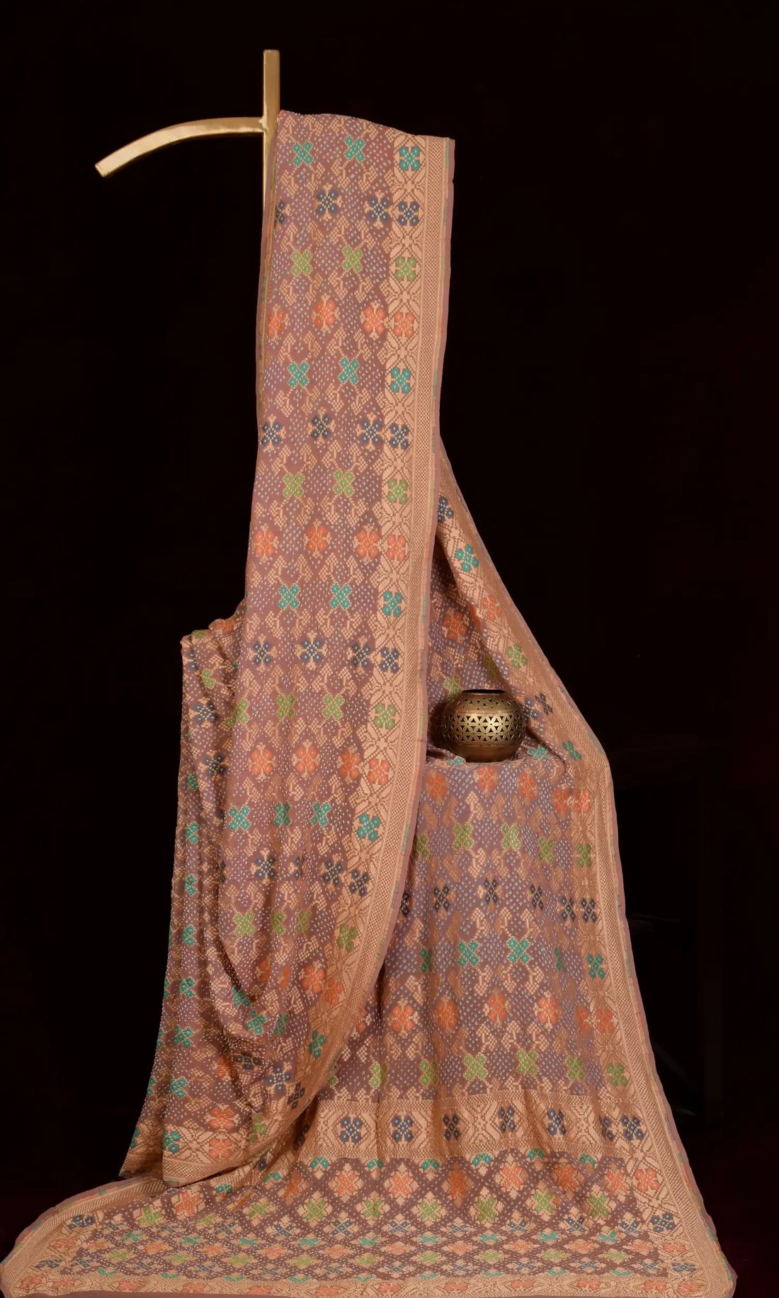 Banarasi Patola Design Weave Bandhani Saree