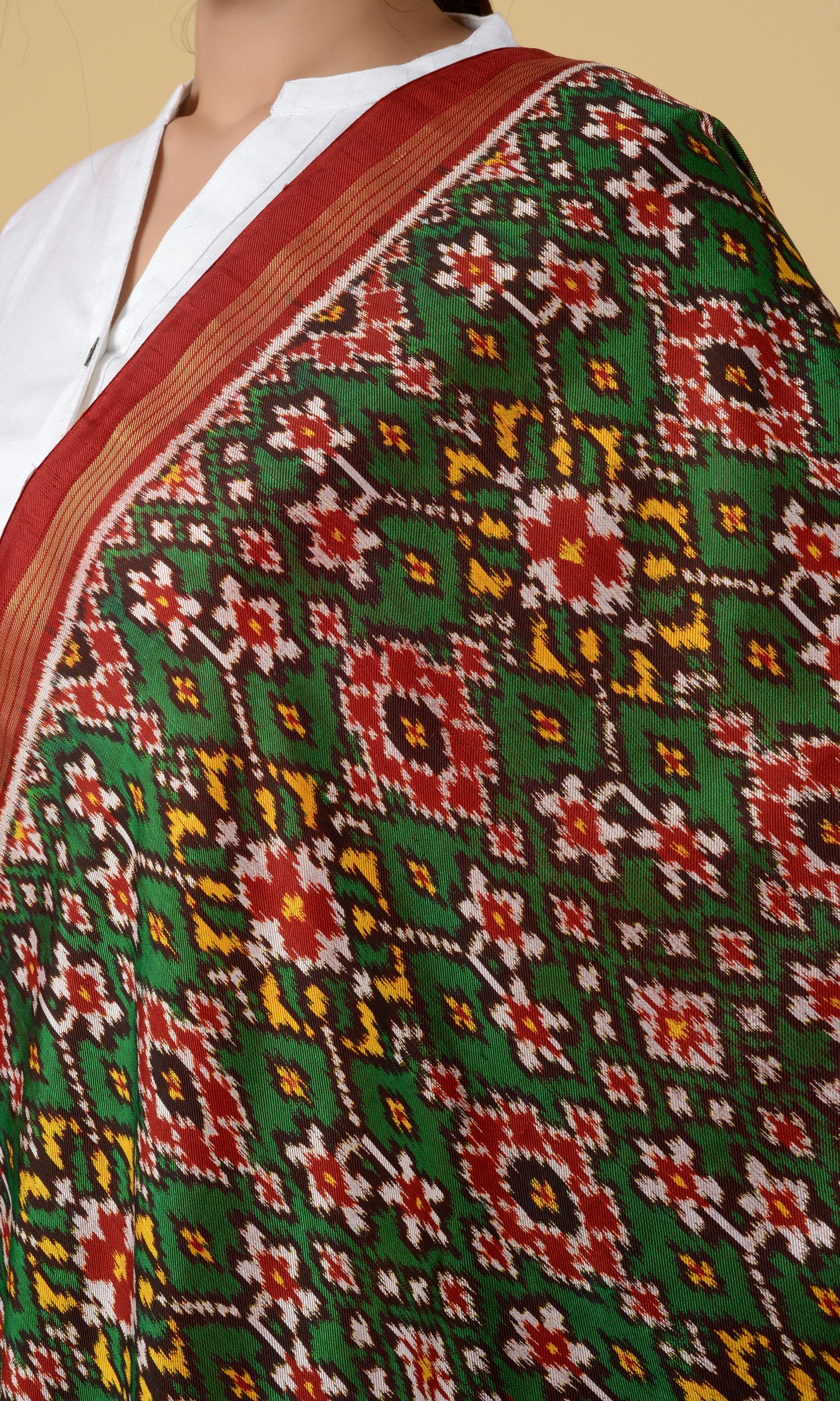 Twill Weave Patola Dupatta Nau Ratan