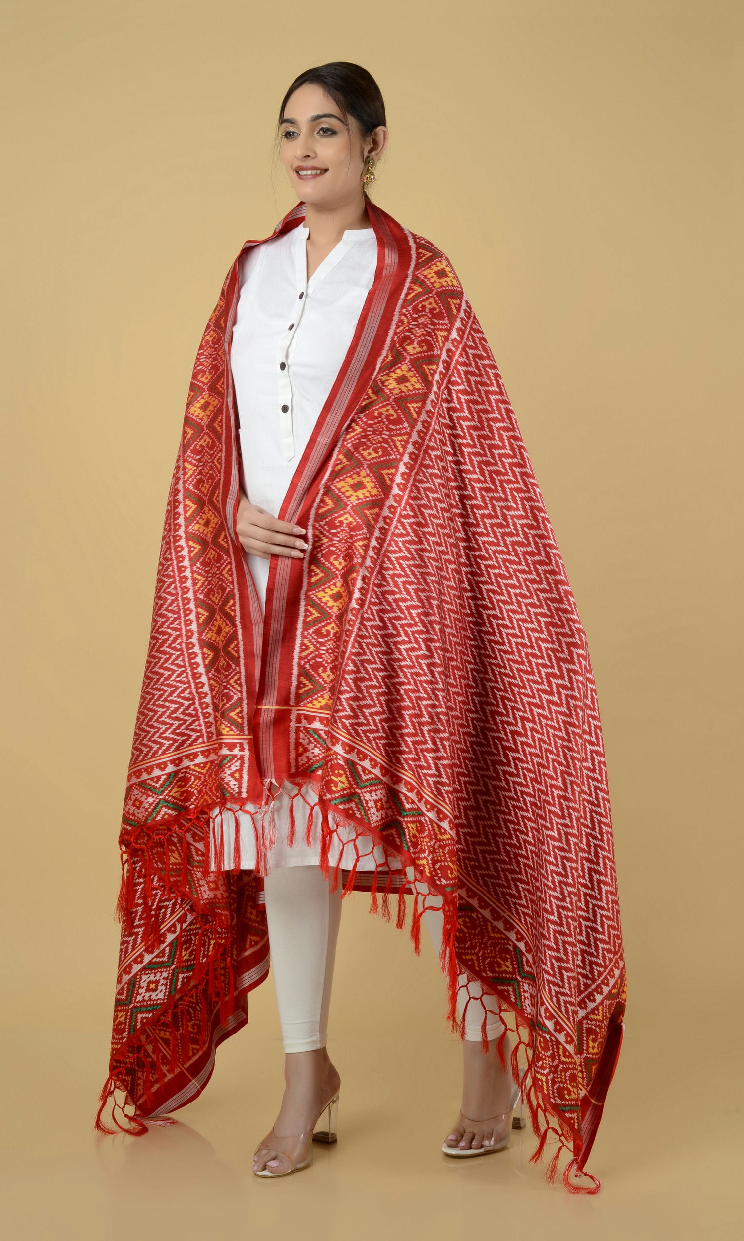 Twill Weave Patola Dupatta Laheriya