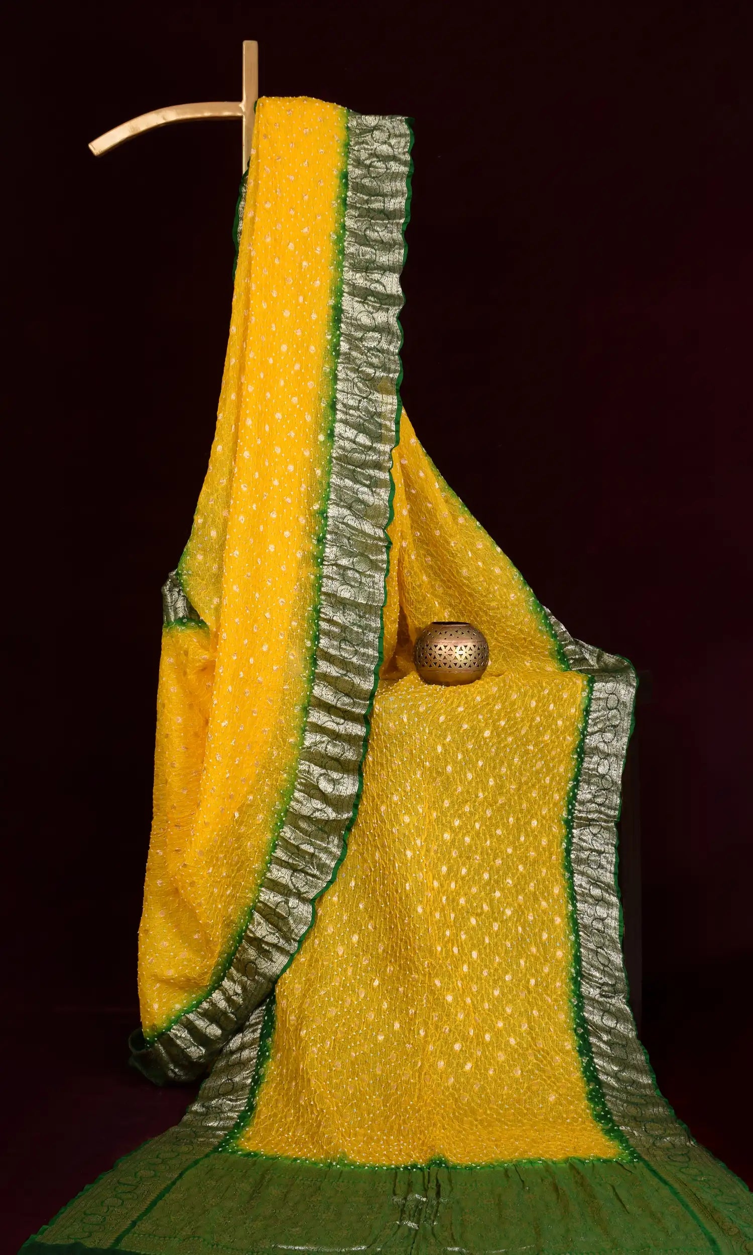 Kota Doriya Banarasi Weave Bandhani Saree
