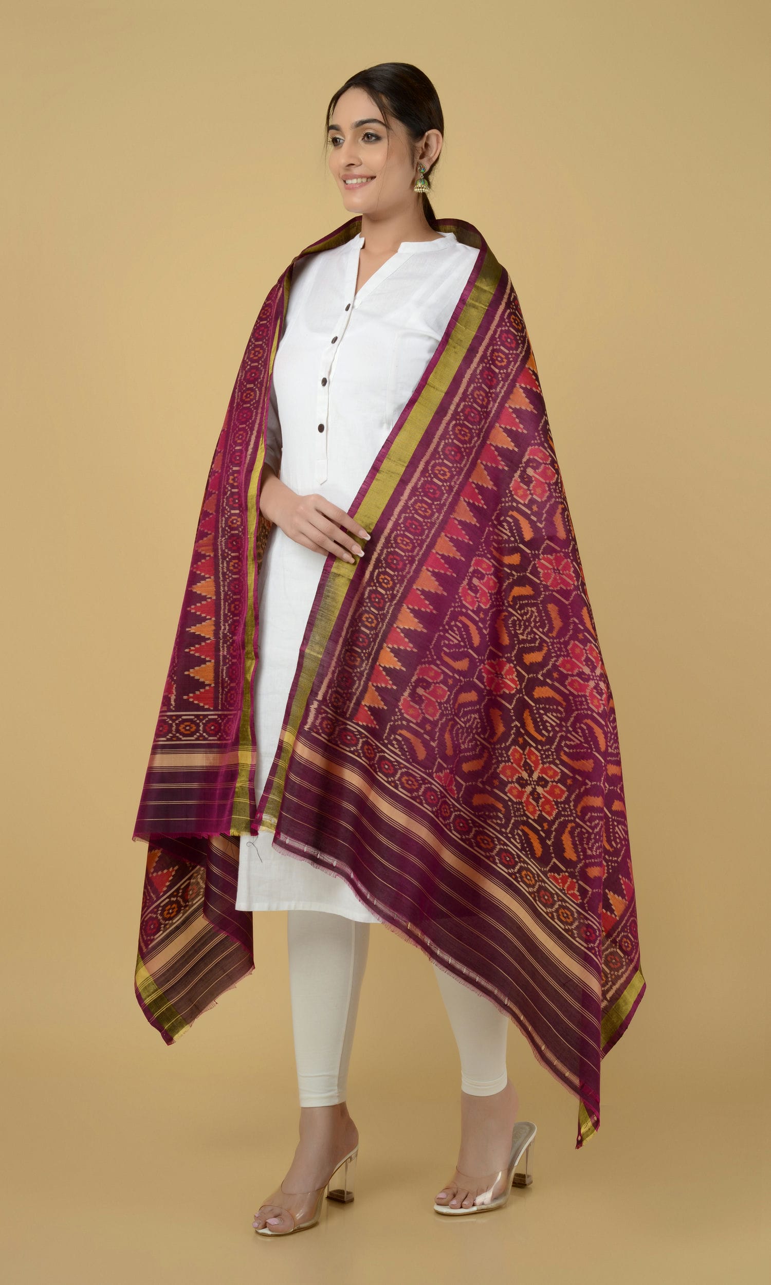 Rajkoti Patola Dupatta Flowers