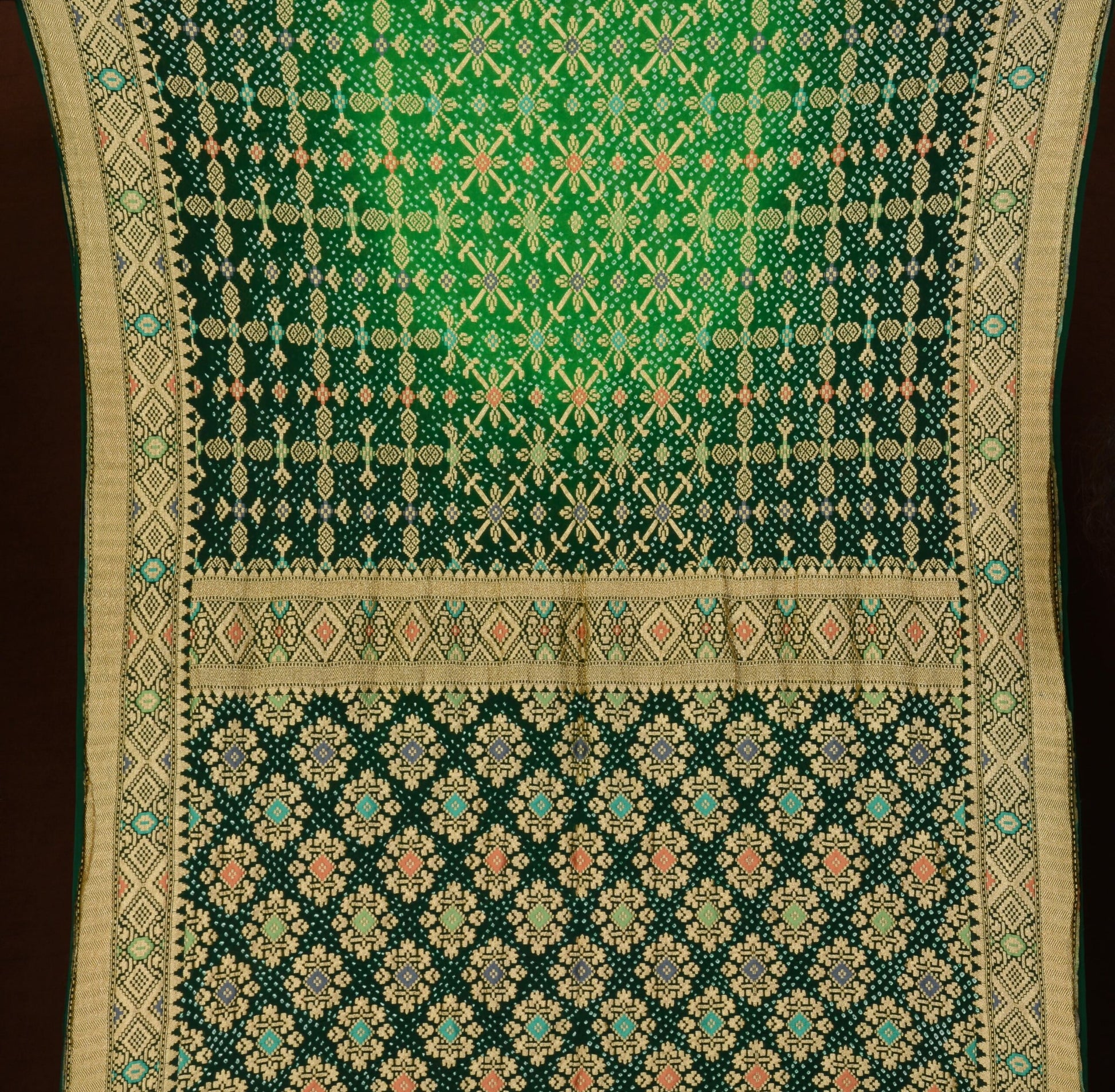 Banarasi Patola Weave Bandhani Saree Navdip Tundiya