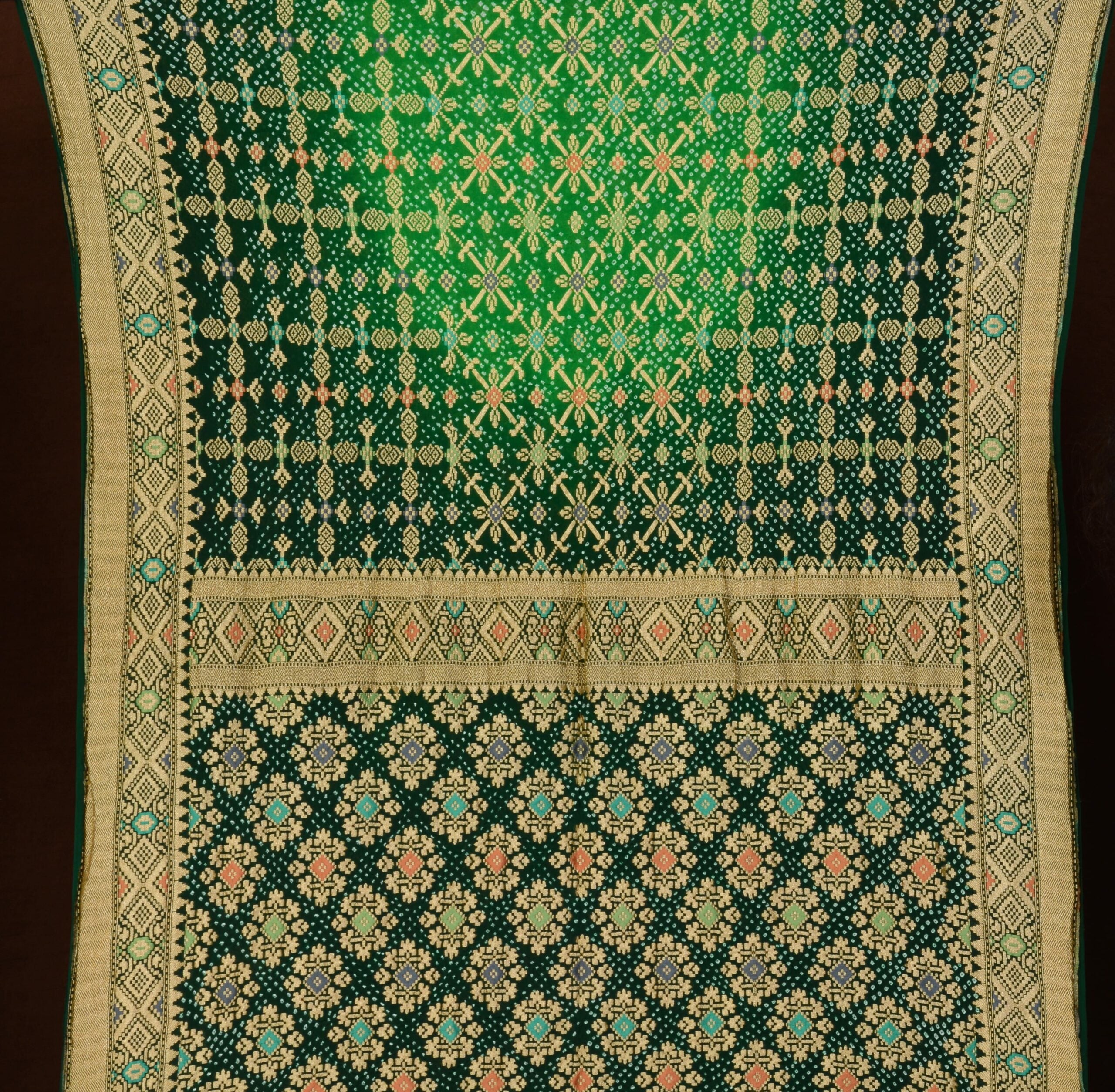 Banarasi Patola Weave Bandhani Saree Navdip Tundiya
