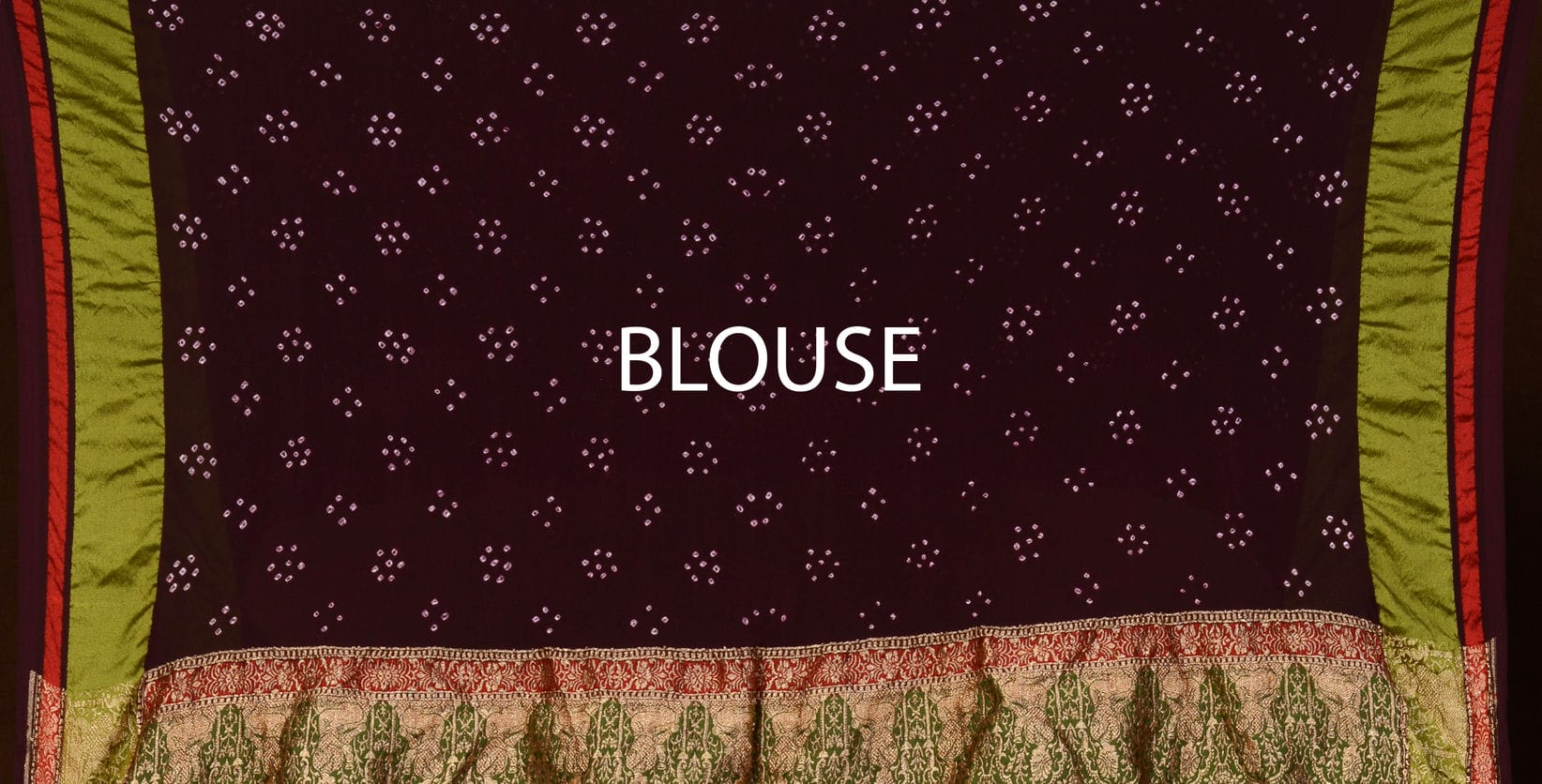 Banarasi Handloom Jaal Weave Bandhani Saree